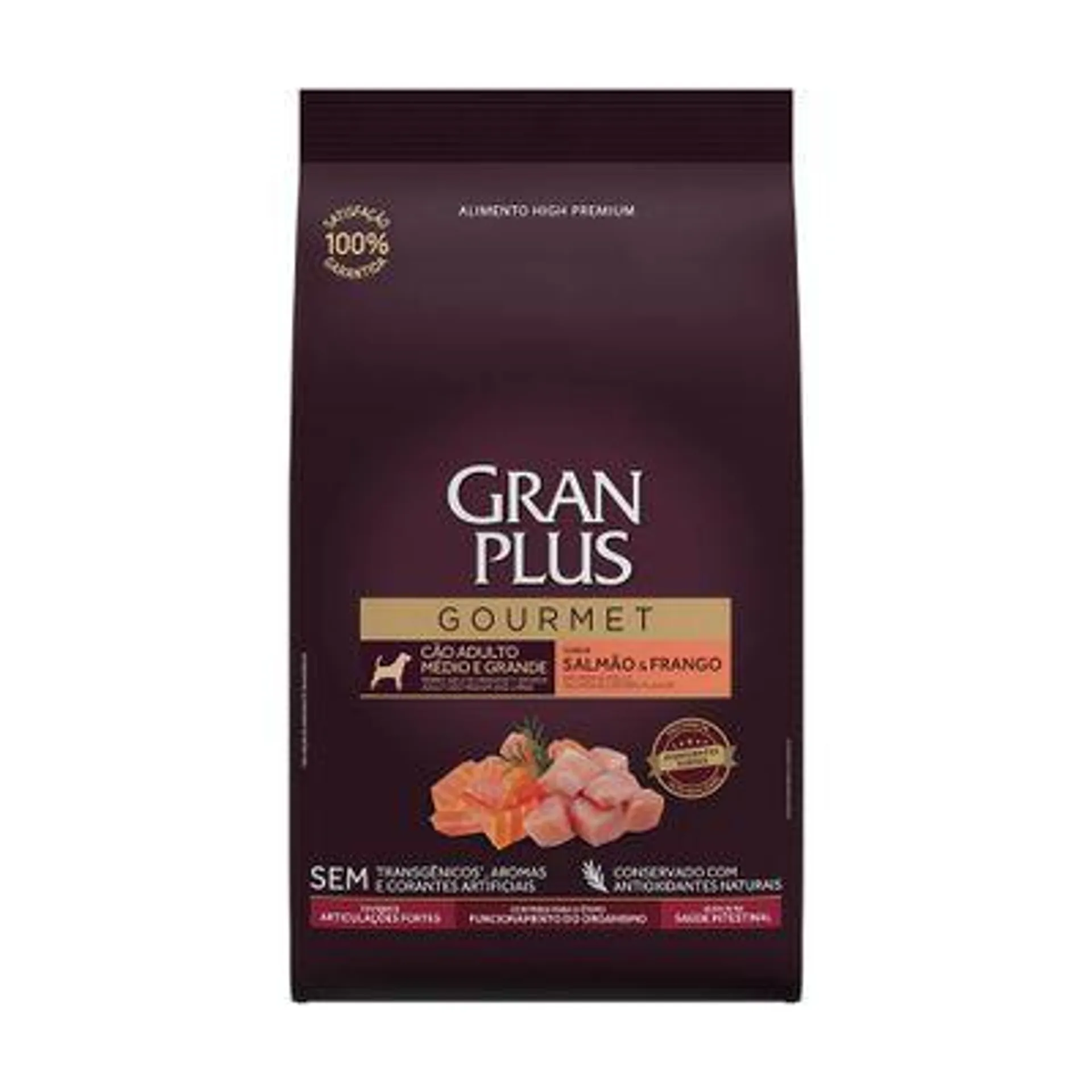 Ração GranPlus Gourmet Cães Adultos Médio e Grande Salmão e Frango 10,1 kg