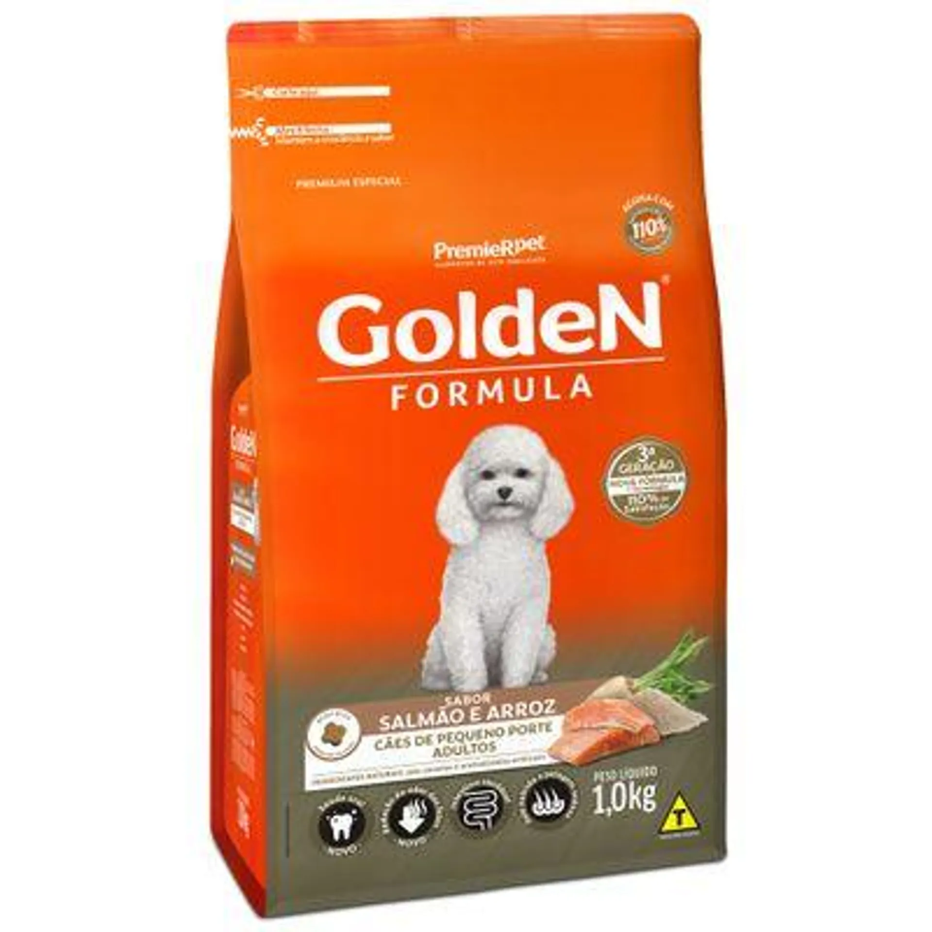 Ração Golden Fórmula Cães Adultos Raças Pequenas Salmão e Arroz 1 kg