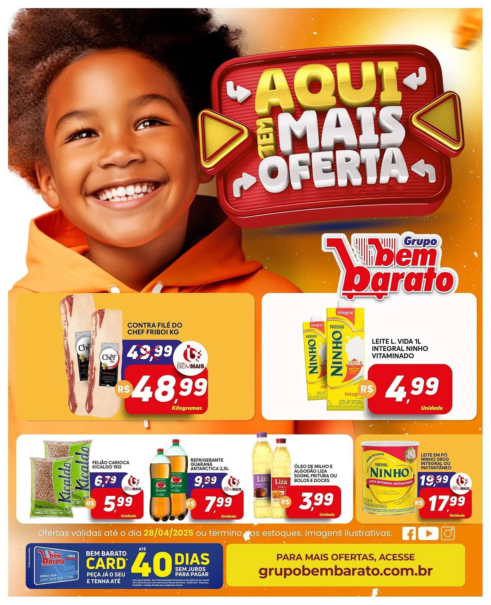 Encarte de Catálogo Supermercado Bem Barato 22 de abril até 28 de abril 2025 - Pagina 1