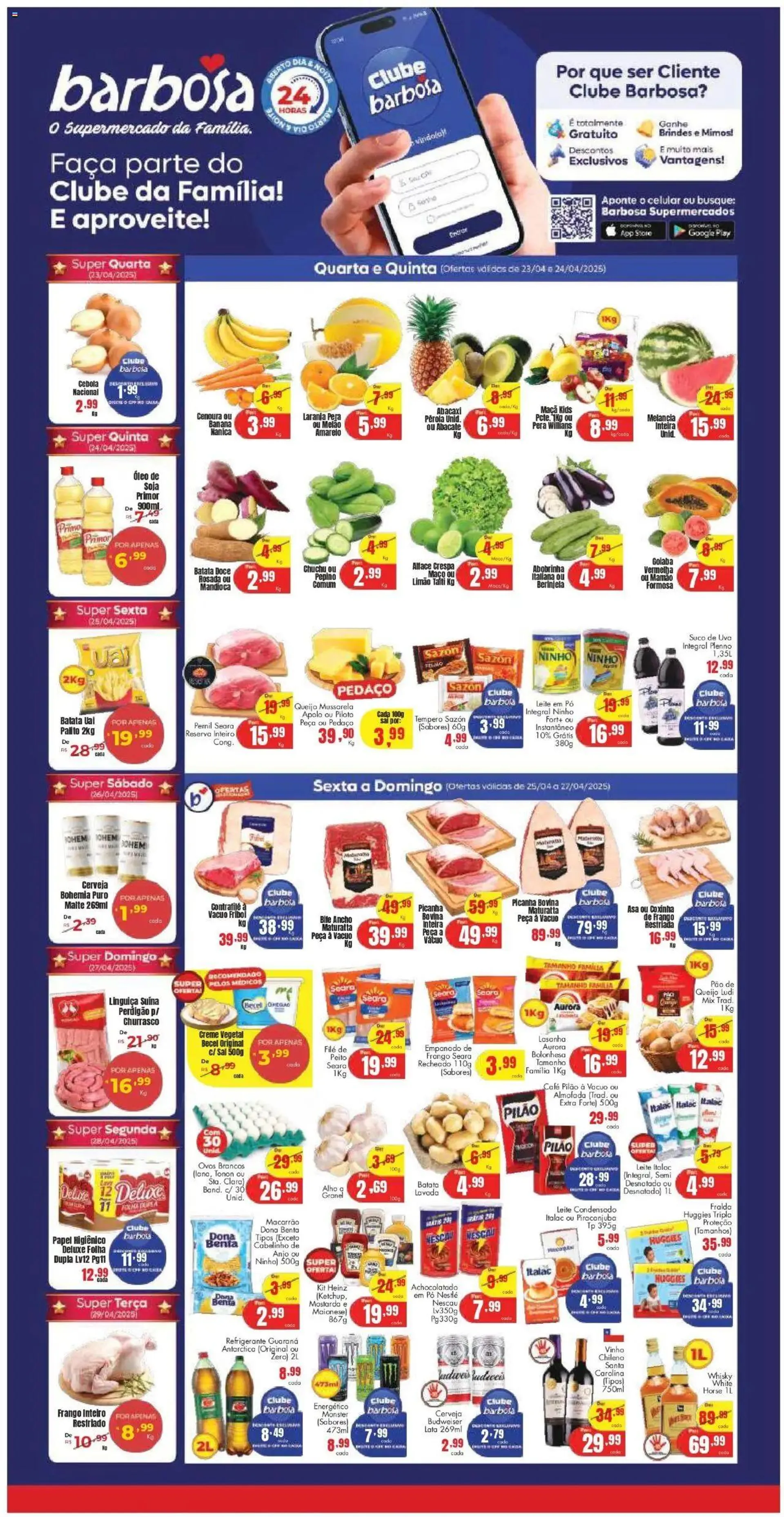 Encarte de Barbosa Supermercados - Ofertas da semana 23 de abril até 29 de abril 2025 - Pagina 1