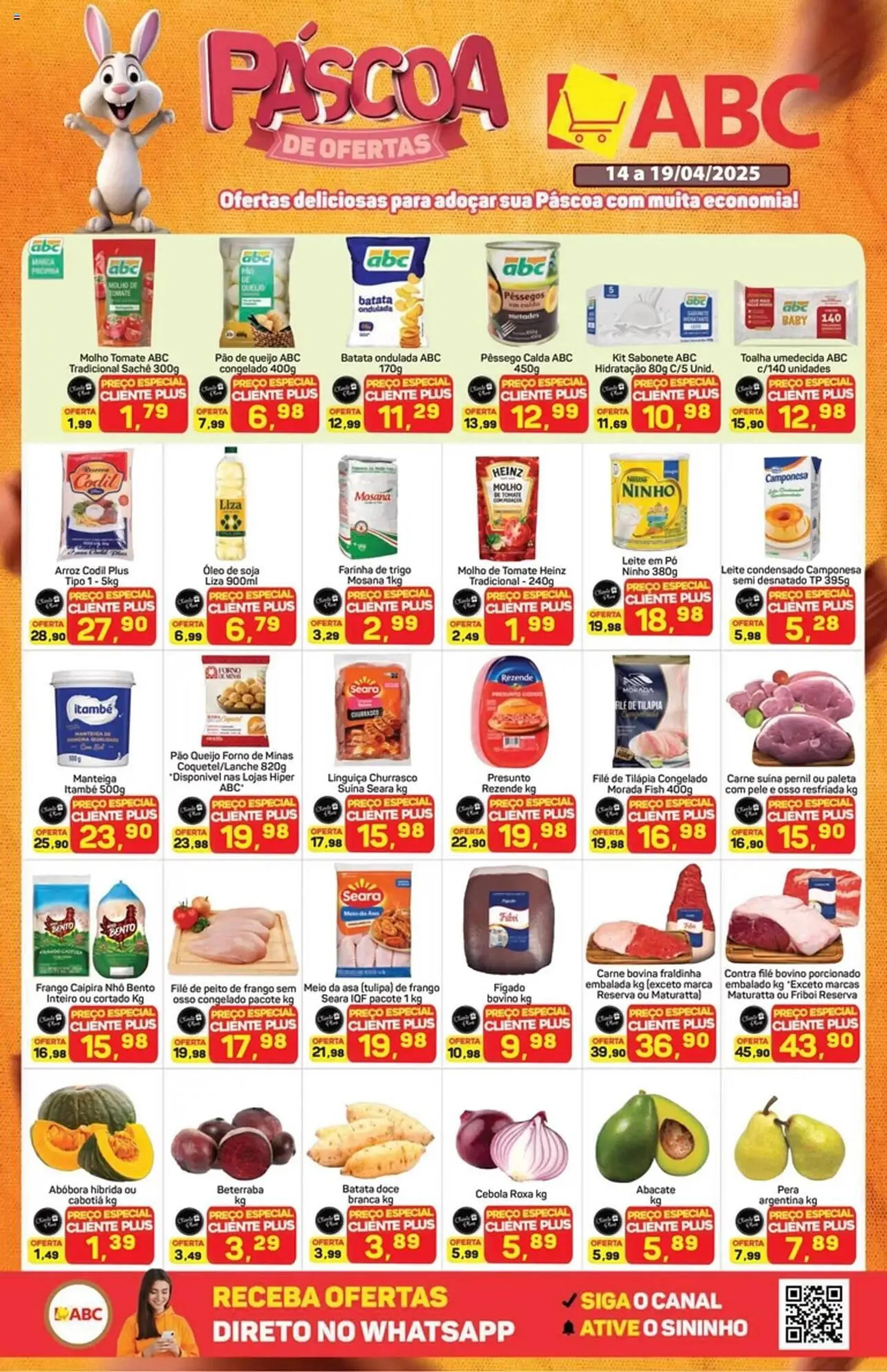 Encarte de Catálogo Supermercados ABC 14 de abril até 19 de abril 2025 - Pagina 1