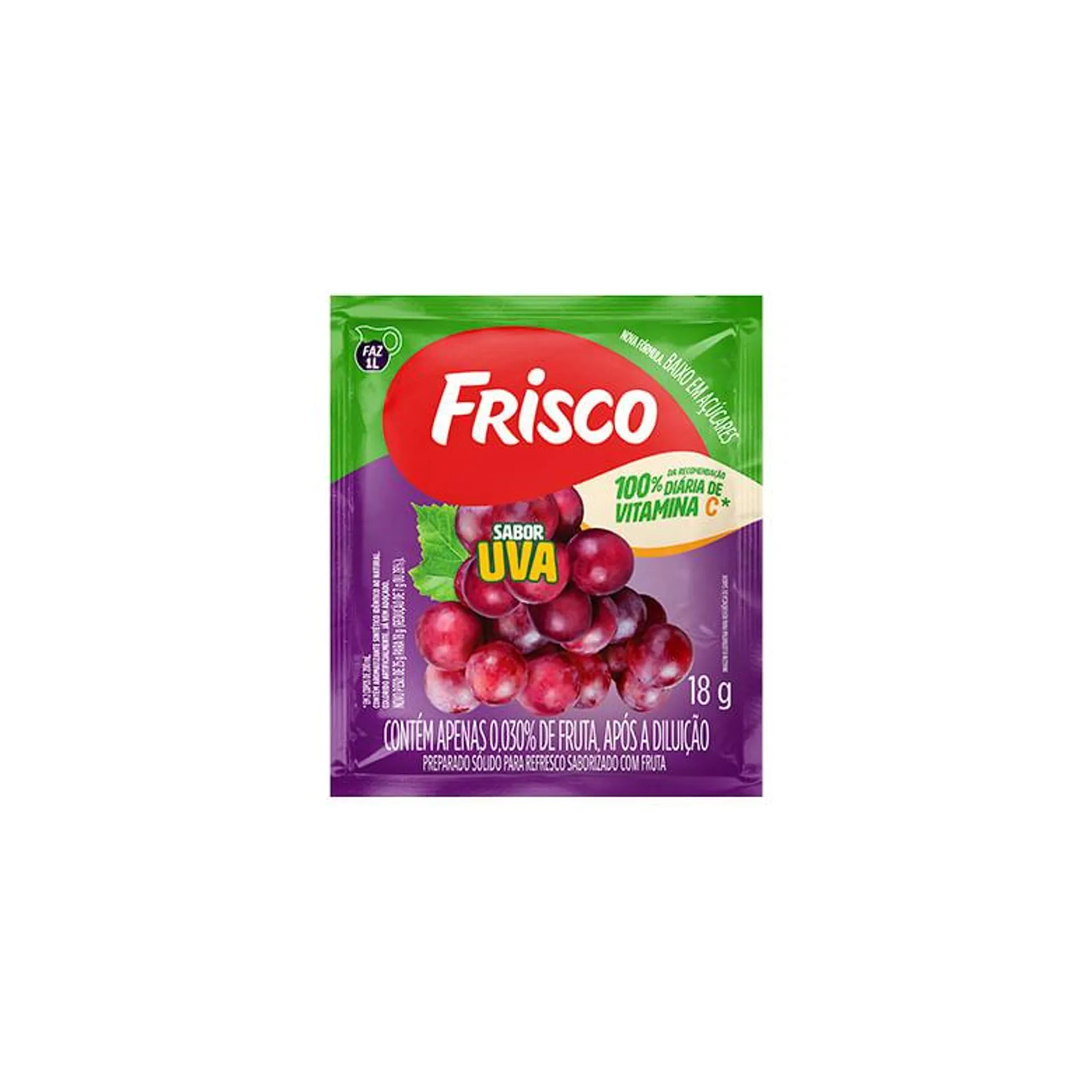 Refresco em Pó Frisco Uva 18g
