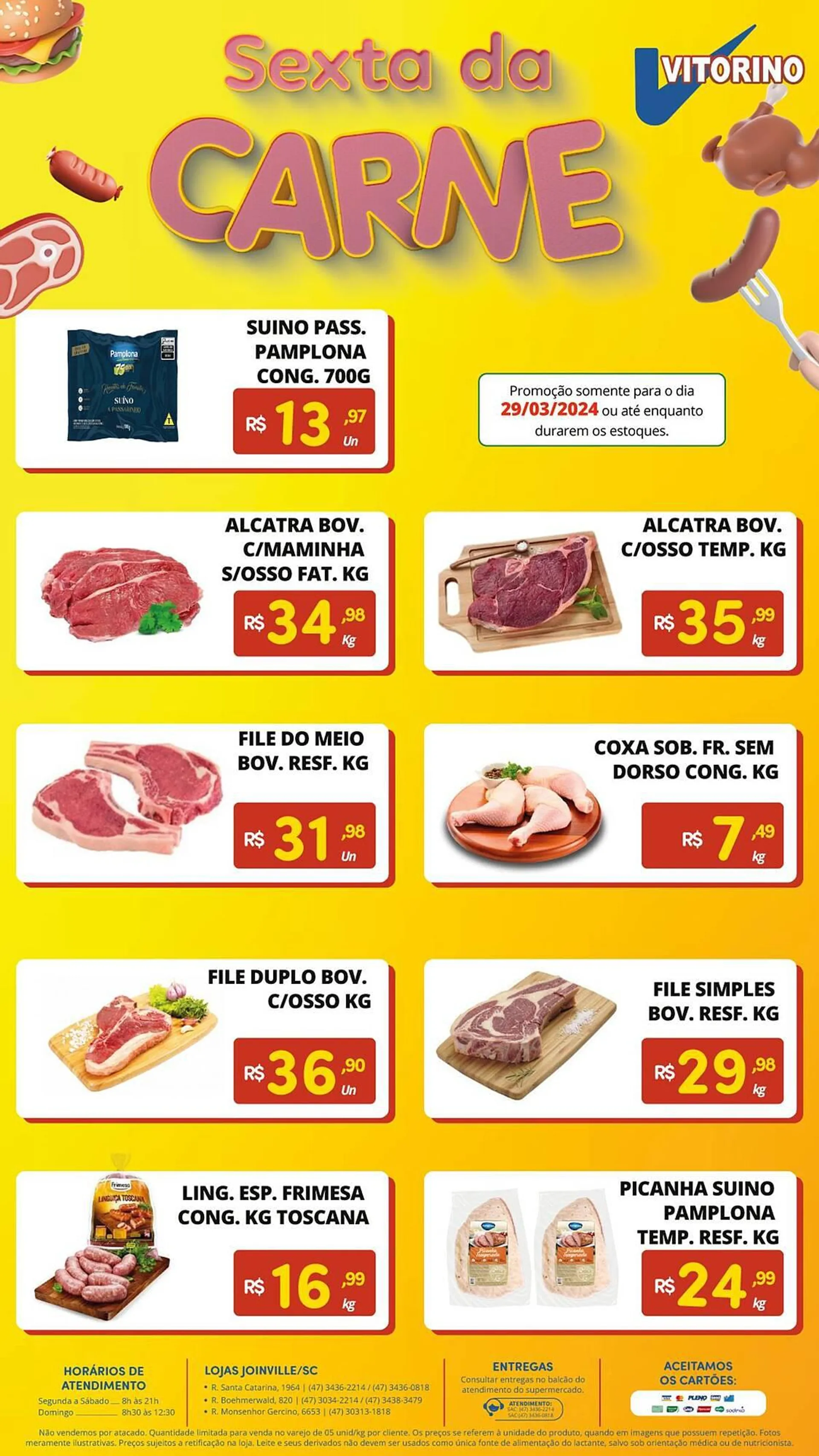 Encarte de Catálogo Supermercado Vitorino 3 de abril até 29 de abril 2024 - Pagina 