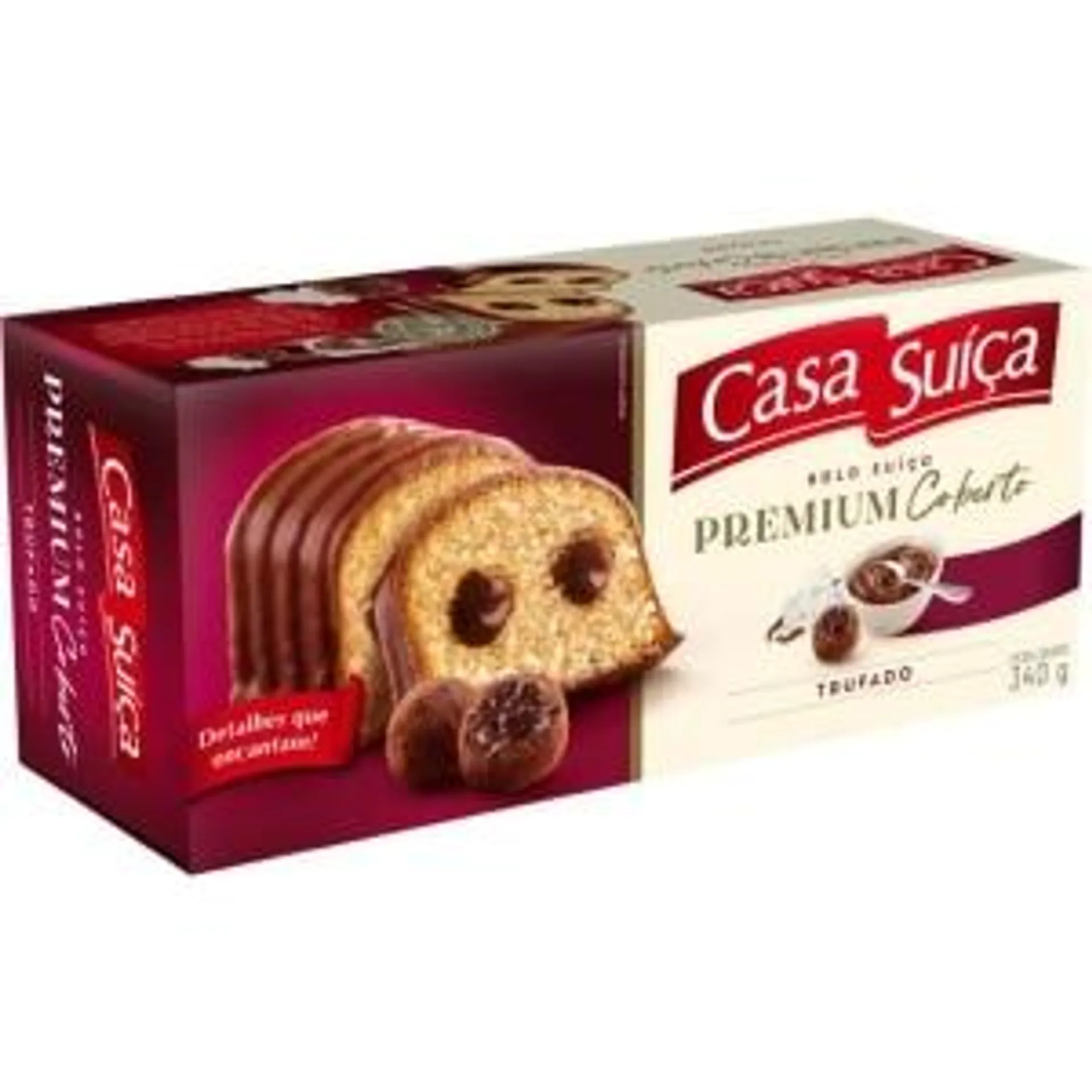 Bolo Casa Suíça Premium Coberto Trufado 340g