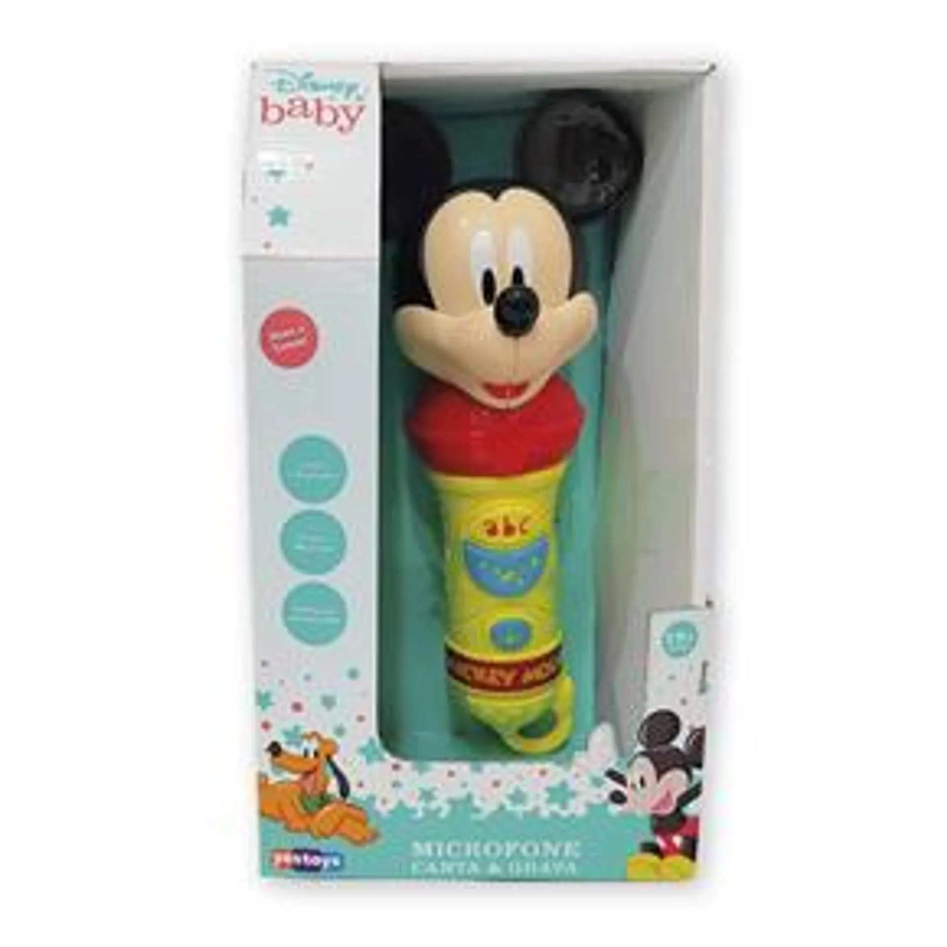 brinquedo microfone musical canta e grava mickey disney