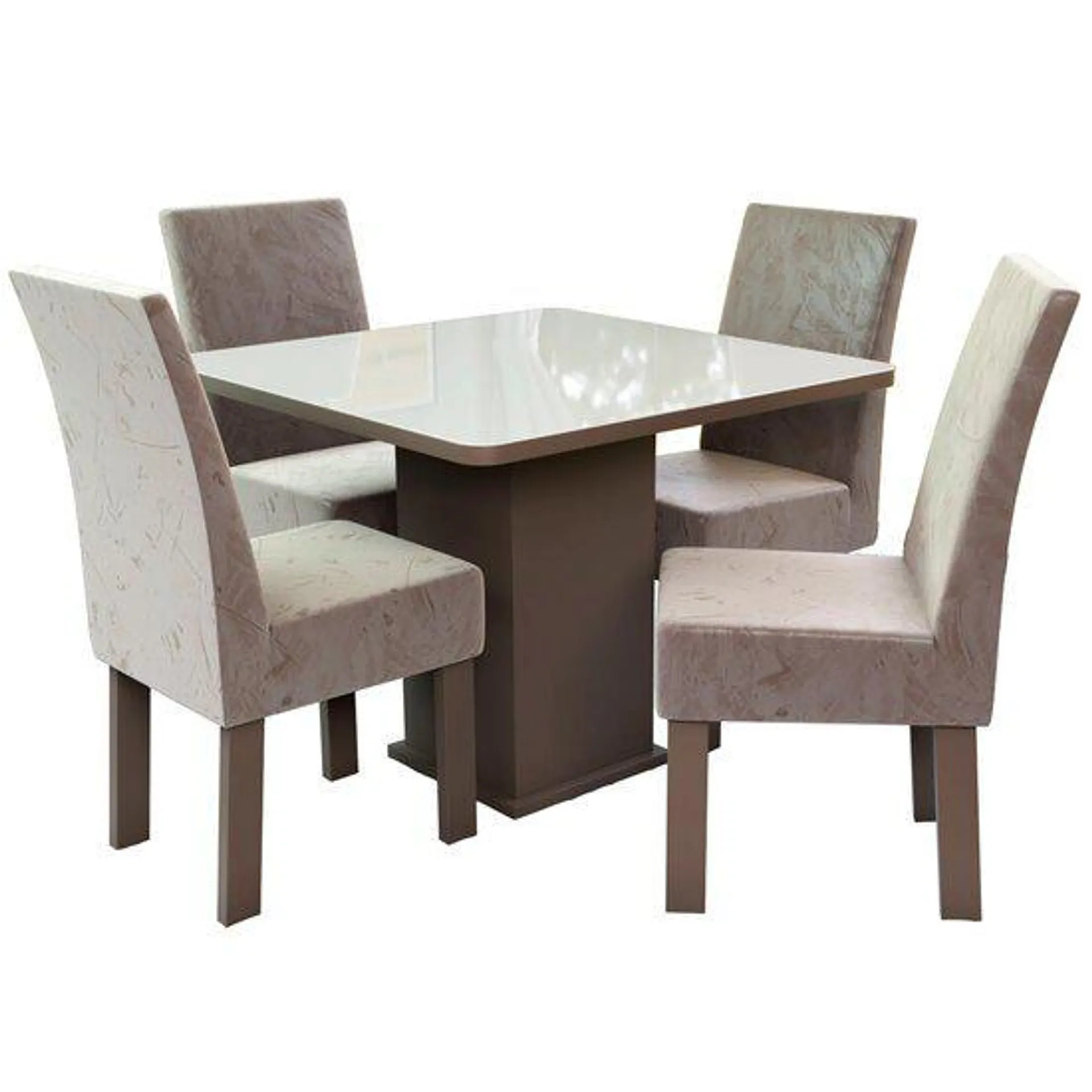 Conjunto Mesa com 4 Cadeiras Talismã New Ônix, Madeira de Eucalipto