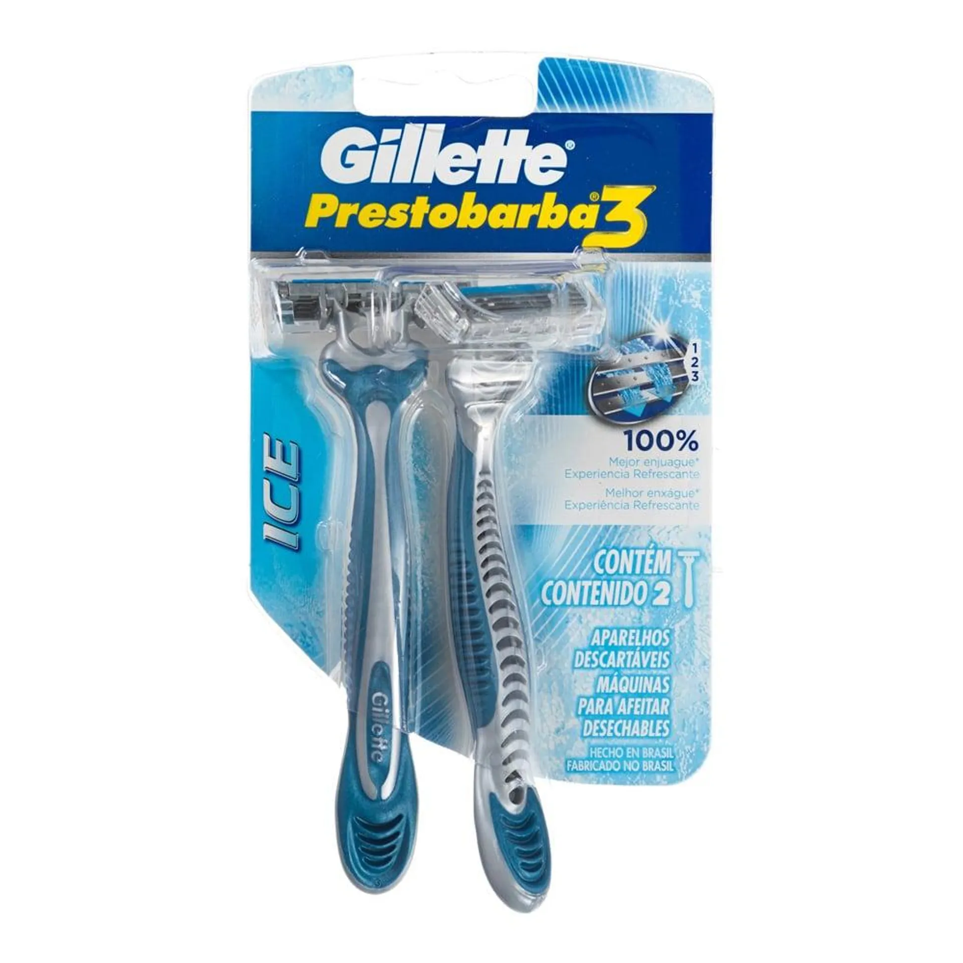 Aparelho Gillette Prestobarba 3 Ice C/ 2 Unid.