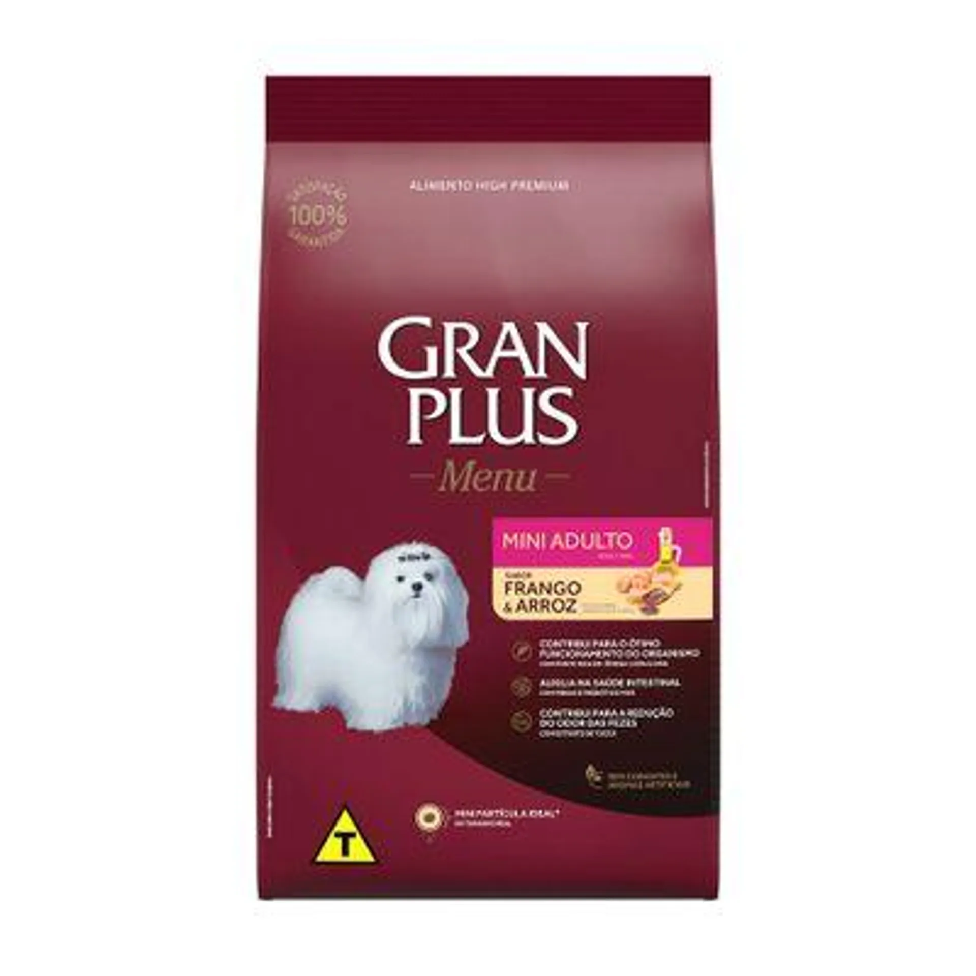 Ração GranPlus Menu Cães Adultos Mini Frango e Arroz 1 kg