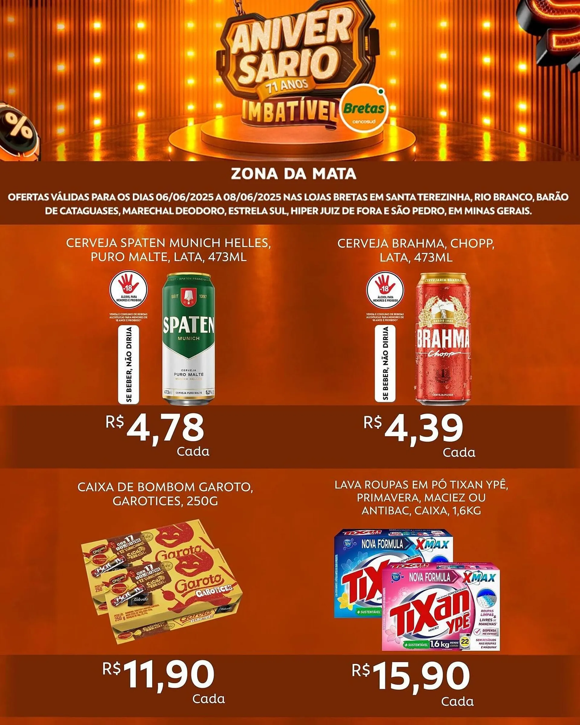 Encarte de Catálogo Supermercados Bretas 6 de junho até 8 de junho 2025 - Pagina 2