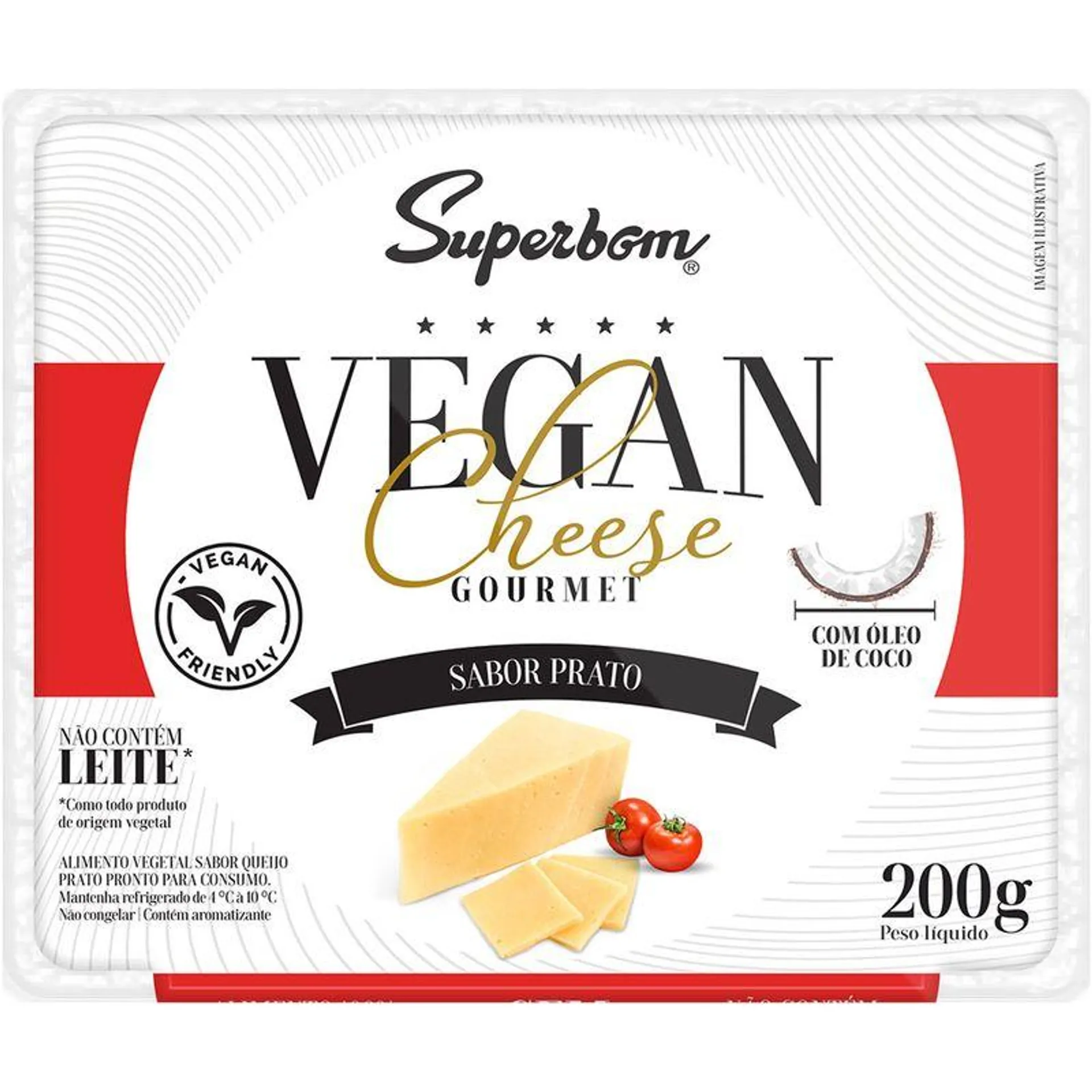 Queijo Vegan Cheese Superbom Gourmet Prato 200g