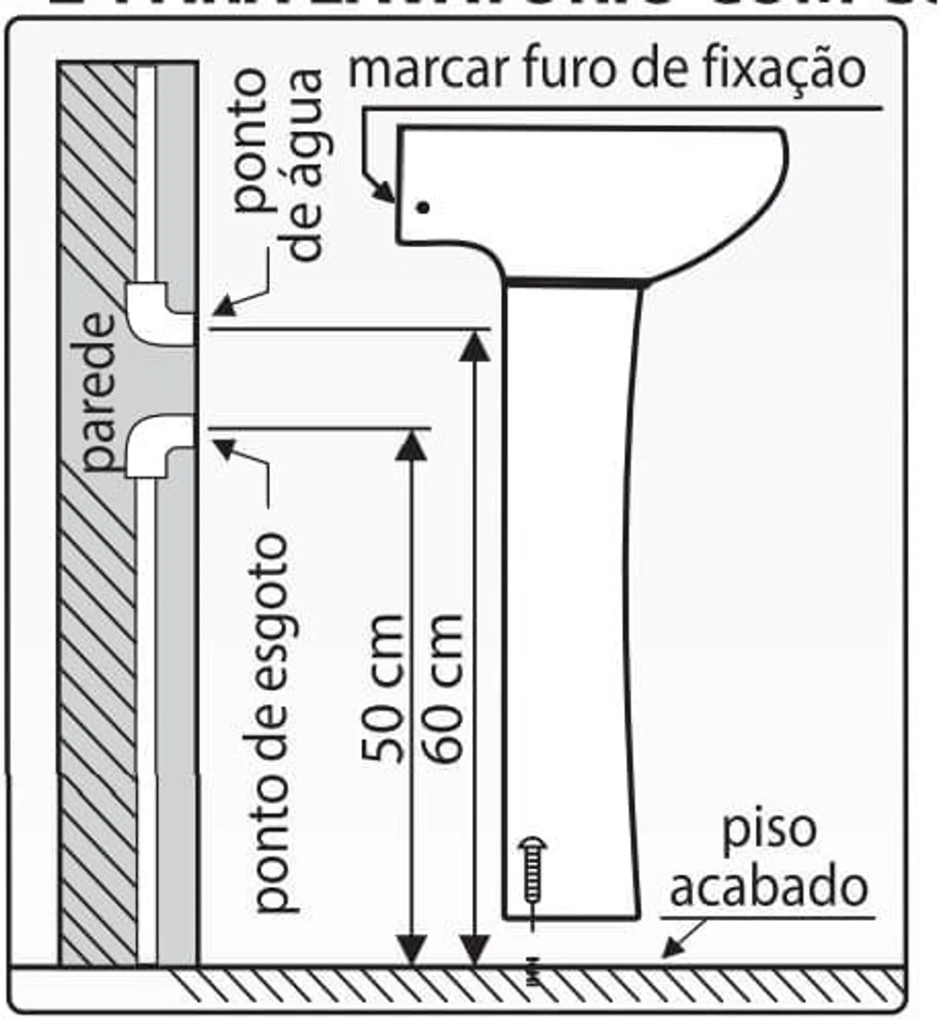 Lavatório Md Para Coluna Lc30 Branco Lorenzetti