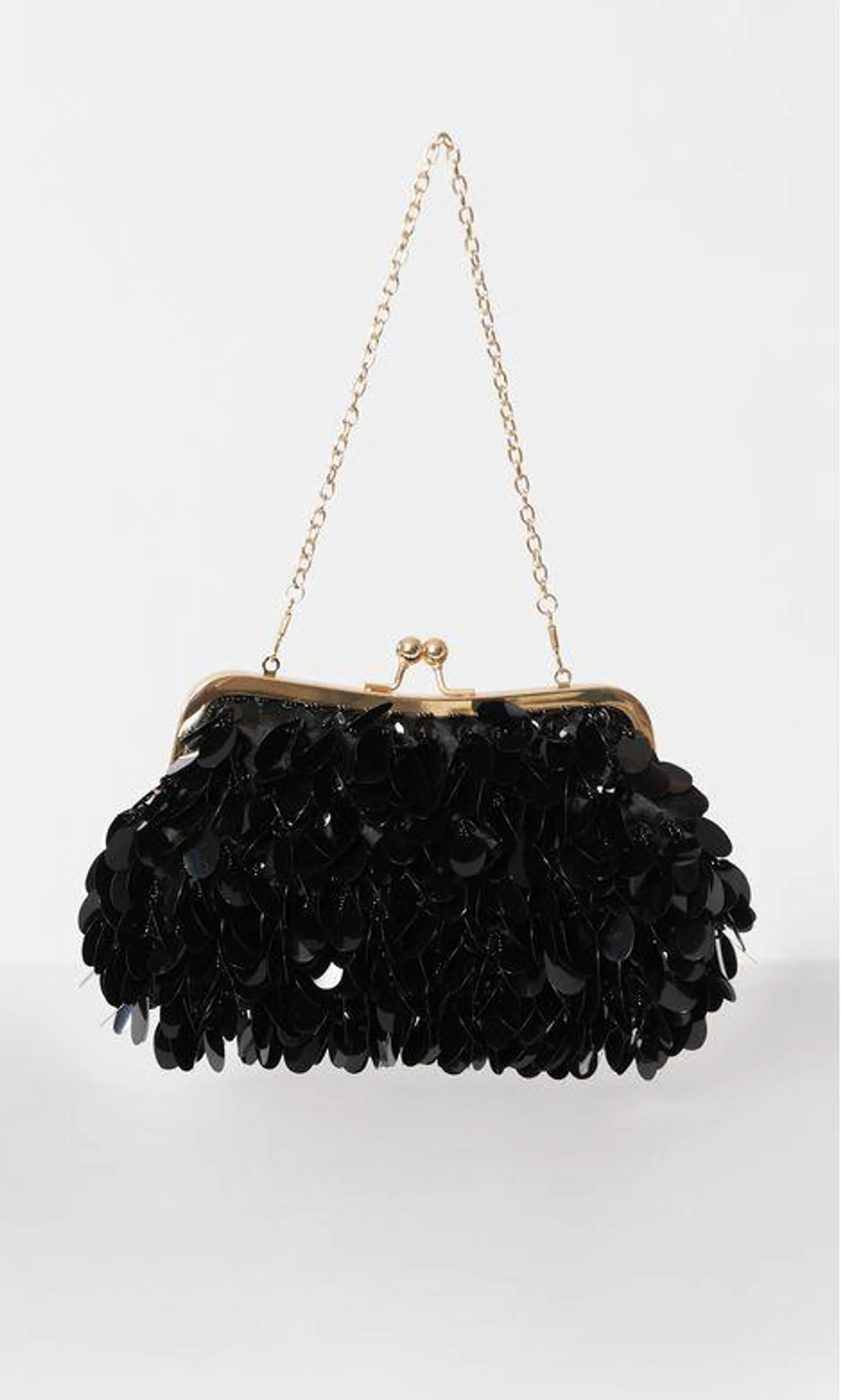 Bolsa Paetê Miçangas - Preto