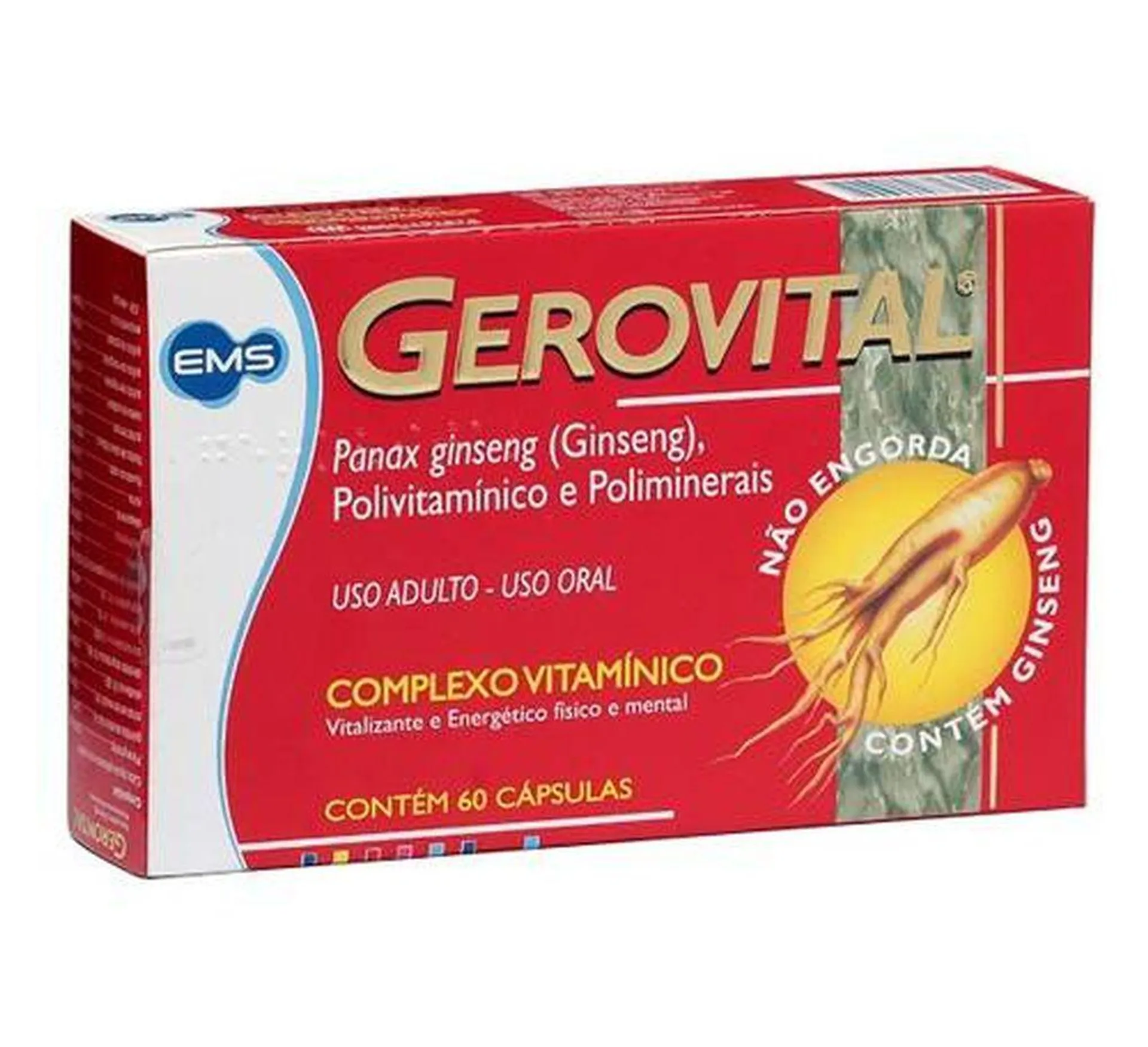 Suplemento Vitamínico Gerovital com 60 Cápsulas