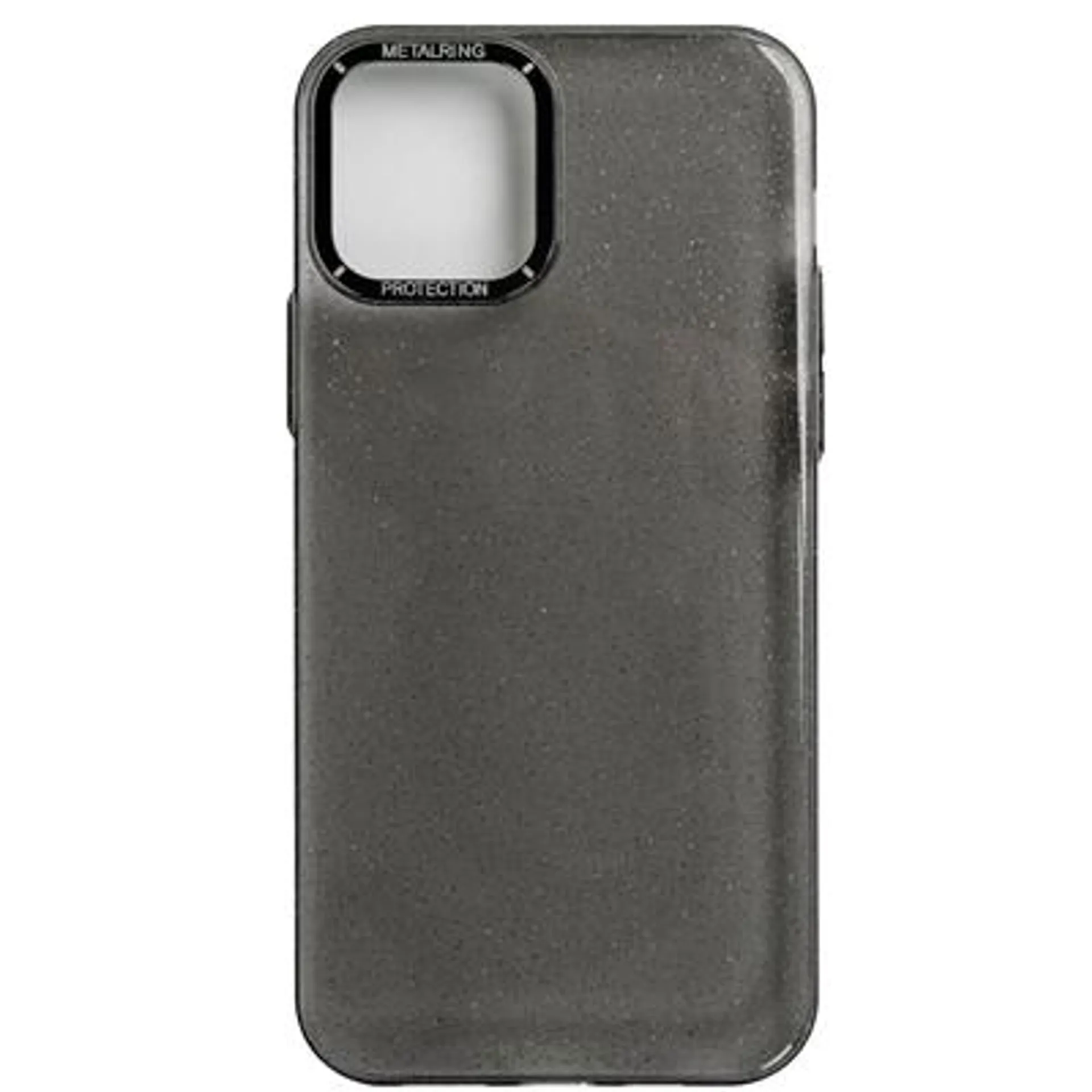 Capinha de Celular IPhone 12/12 Pro Preto Transparente com Glitter (MP)