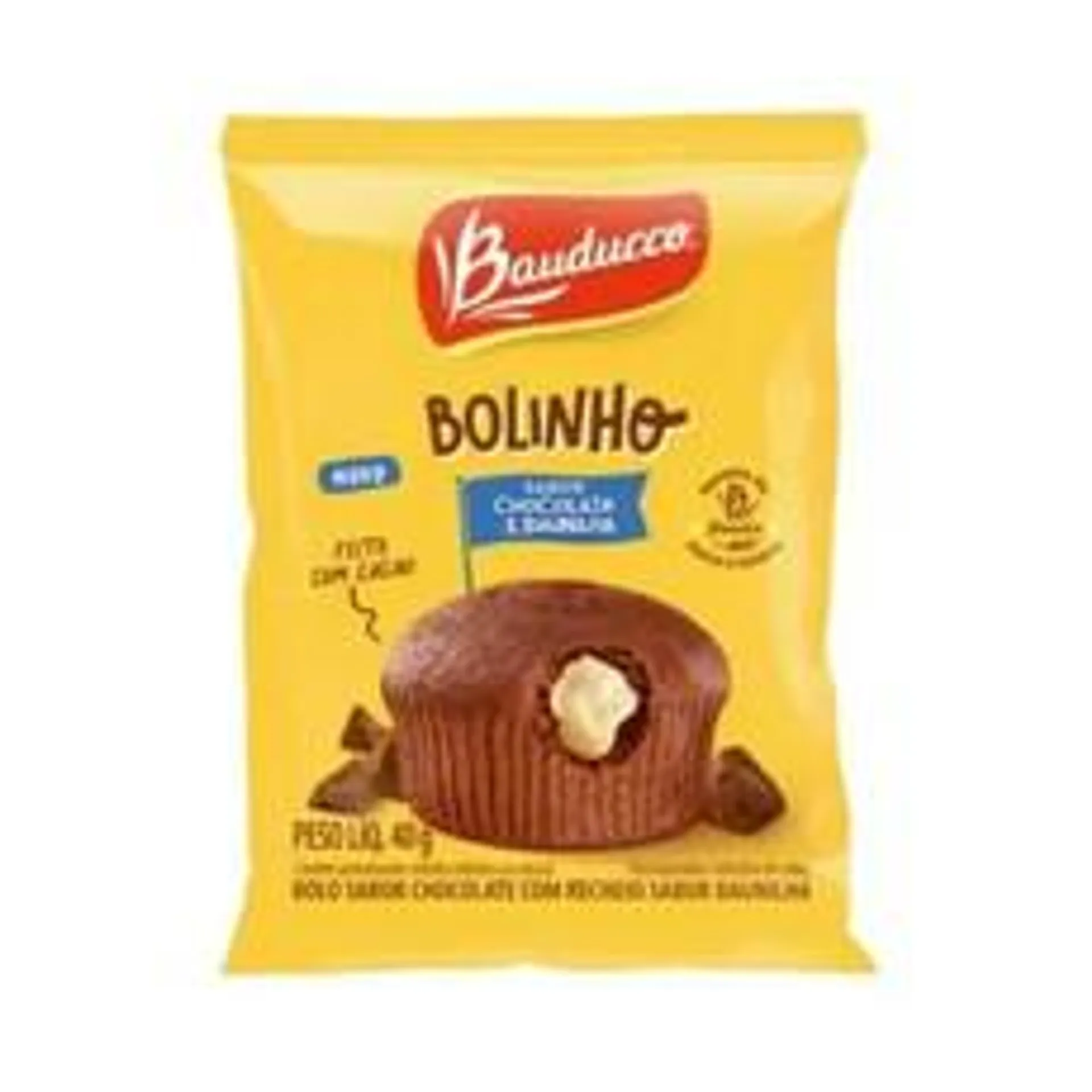 Bolinho Bauducco de Chocolate e Baunilha 40g