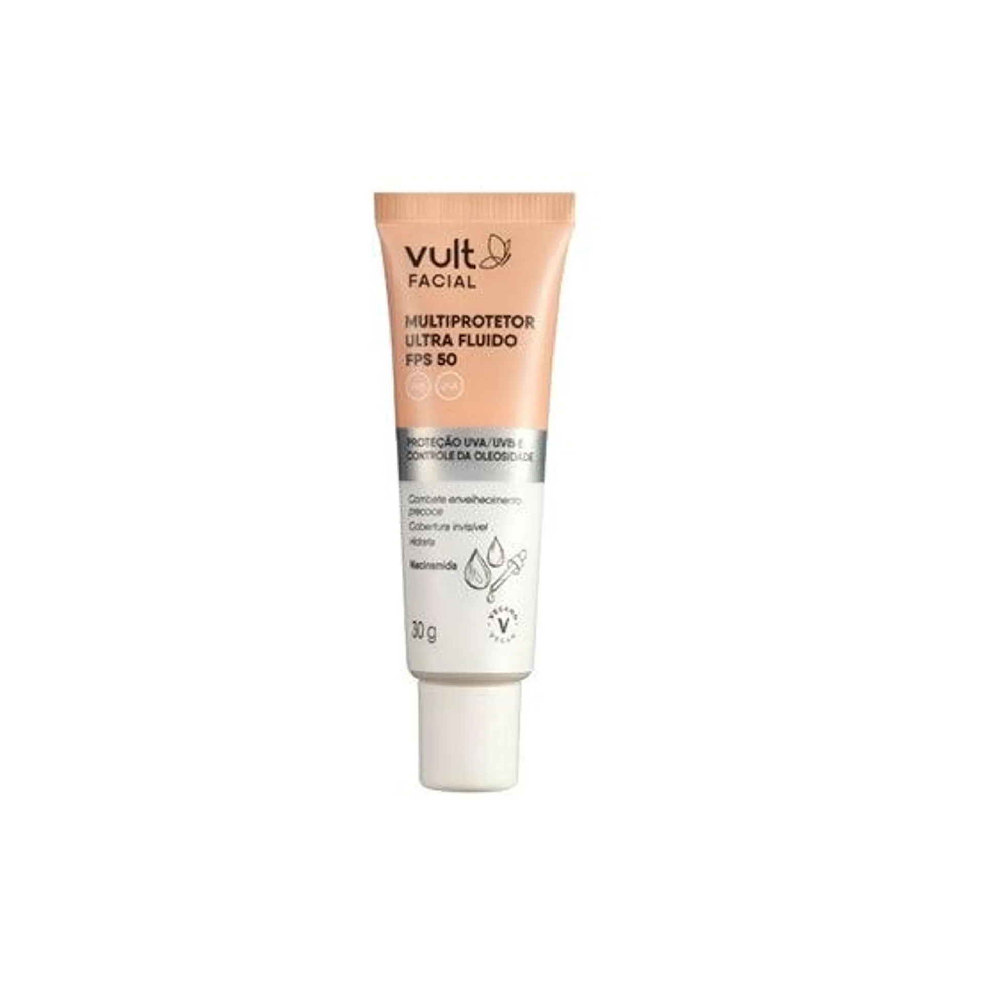 Protetor Solar Facial Ultra Fluido Vult Fps50 30gr