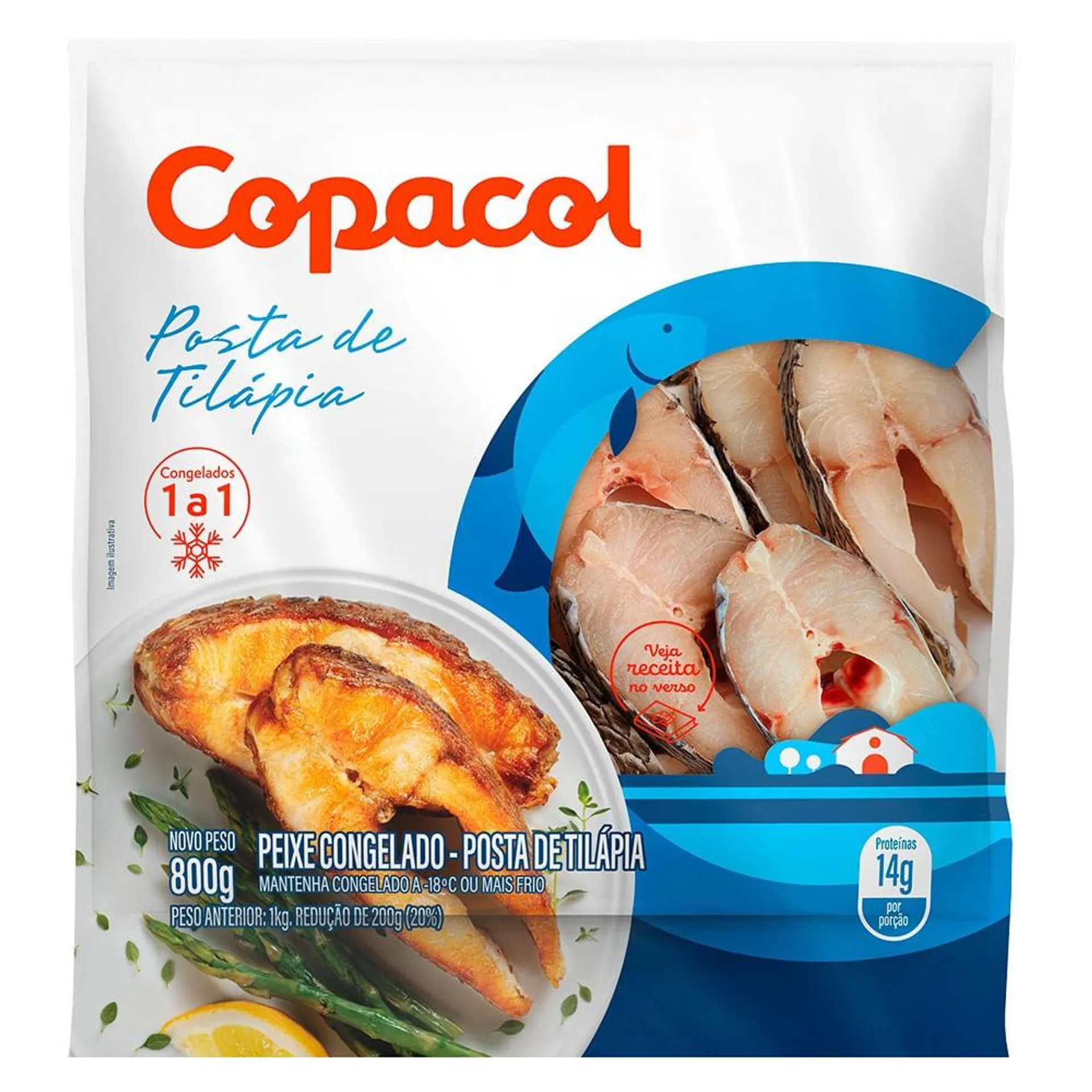 Peixe Tilápia Copacol Posta 800g