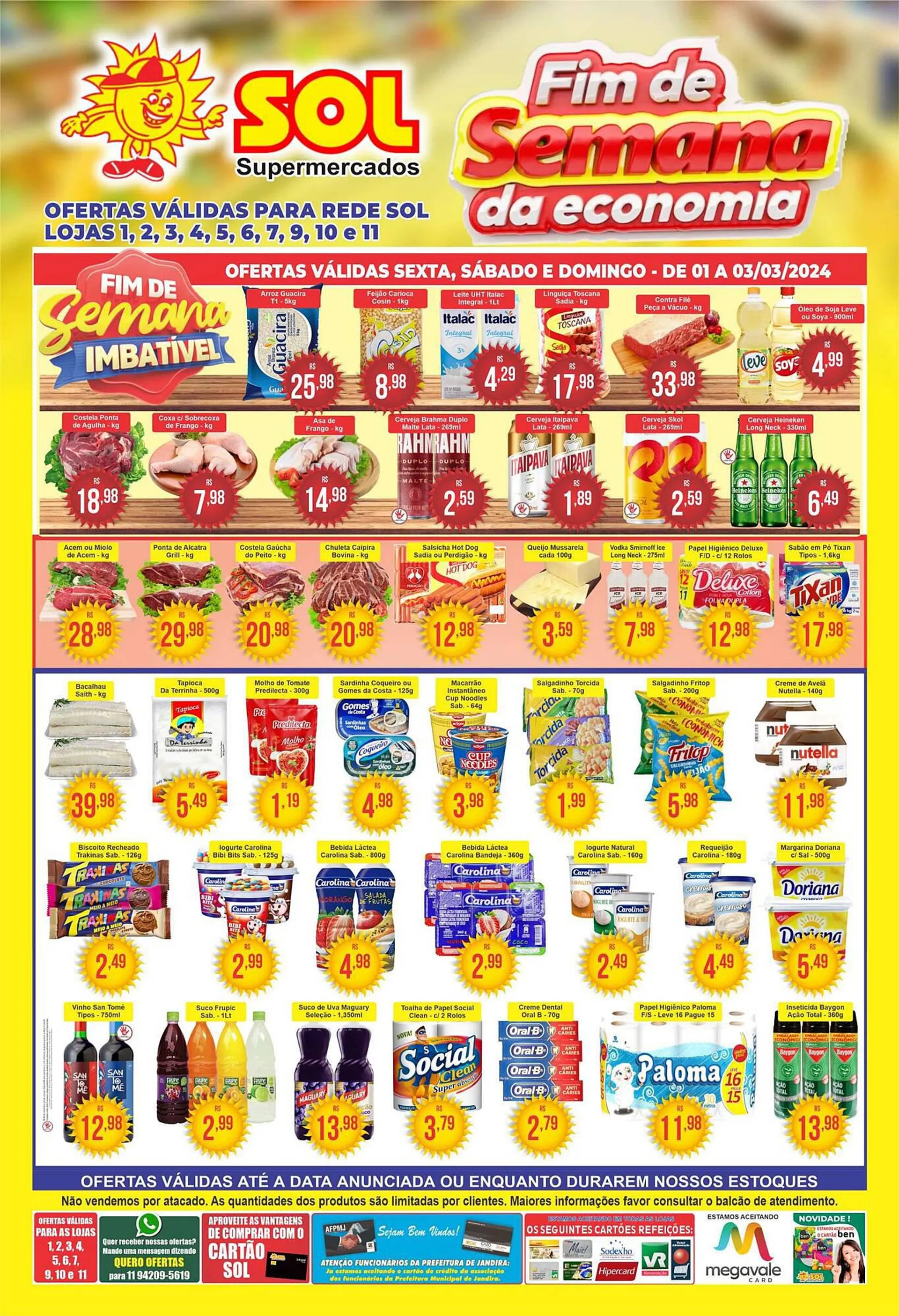 Encarte de Catálogo Sol Supermercados 1 de março até 3 de março 2024 - Pagina 