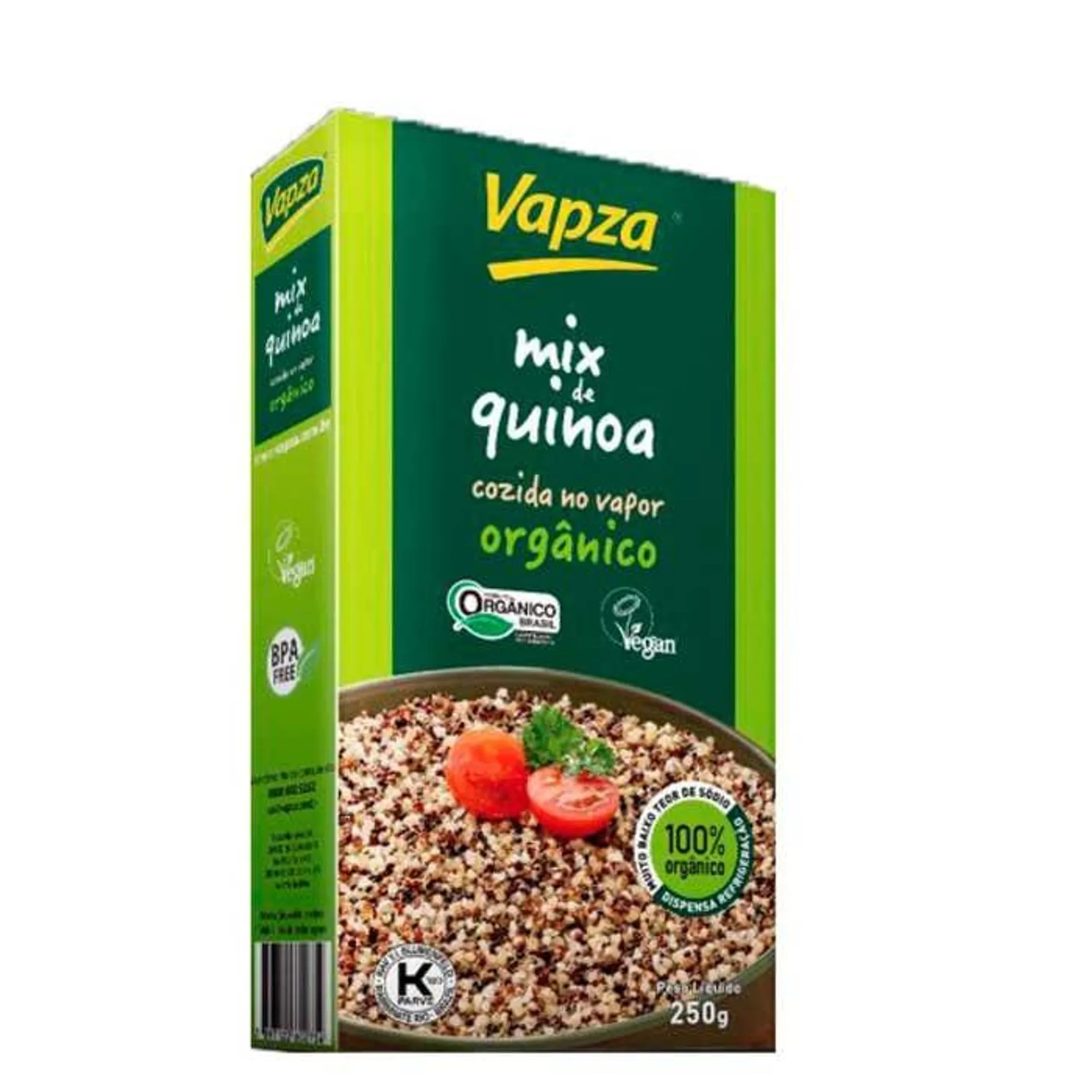 Mix Quinoa Vapza Orgânica Cozida Caixa Com 250g