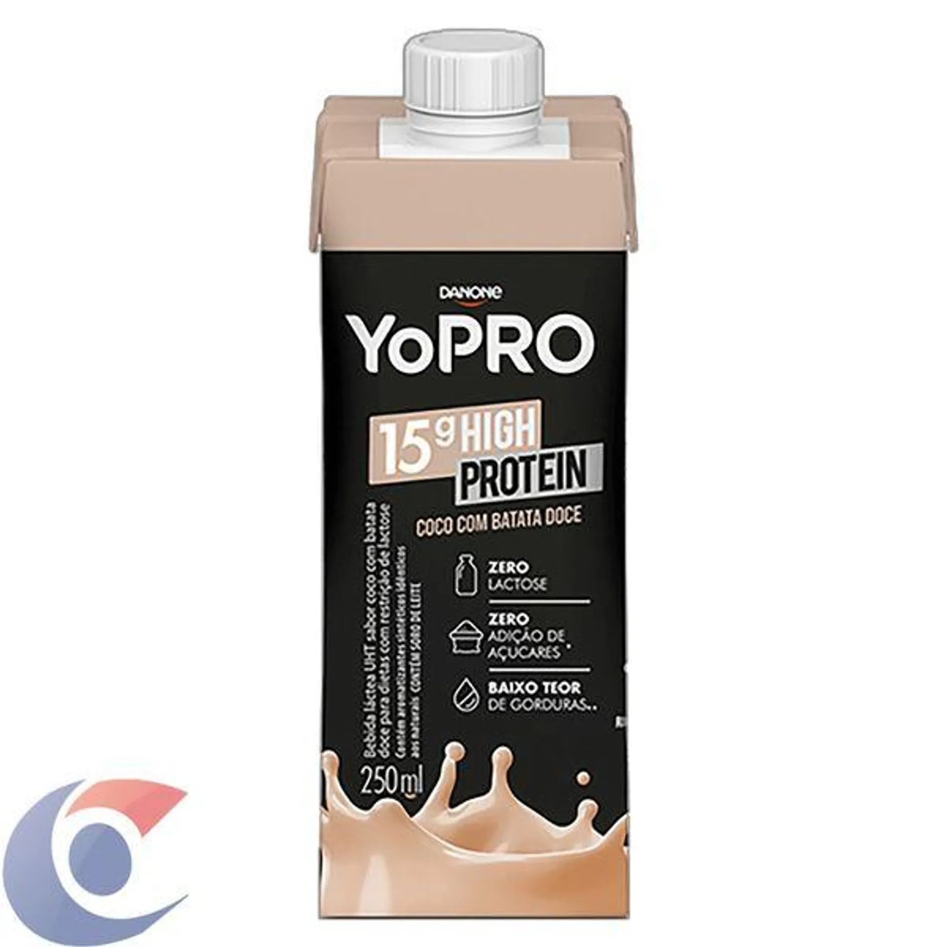 Yopro Bebida Láctea Uht Coco Com Batata-Doce 15g De Proteínas 250ml