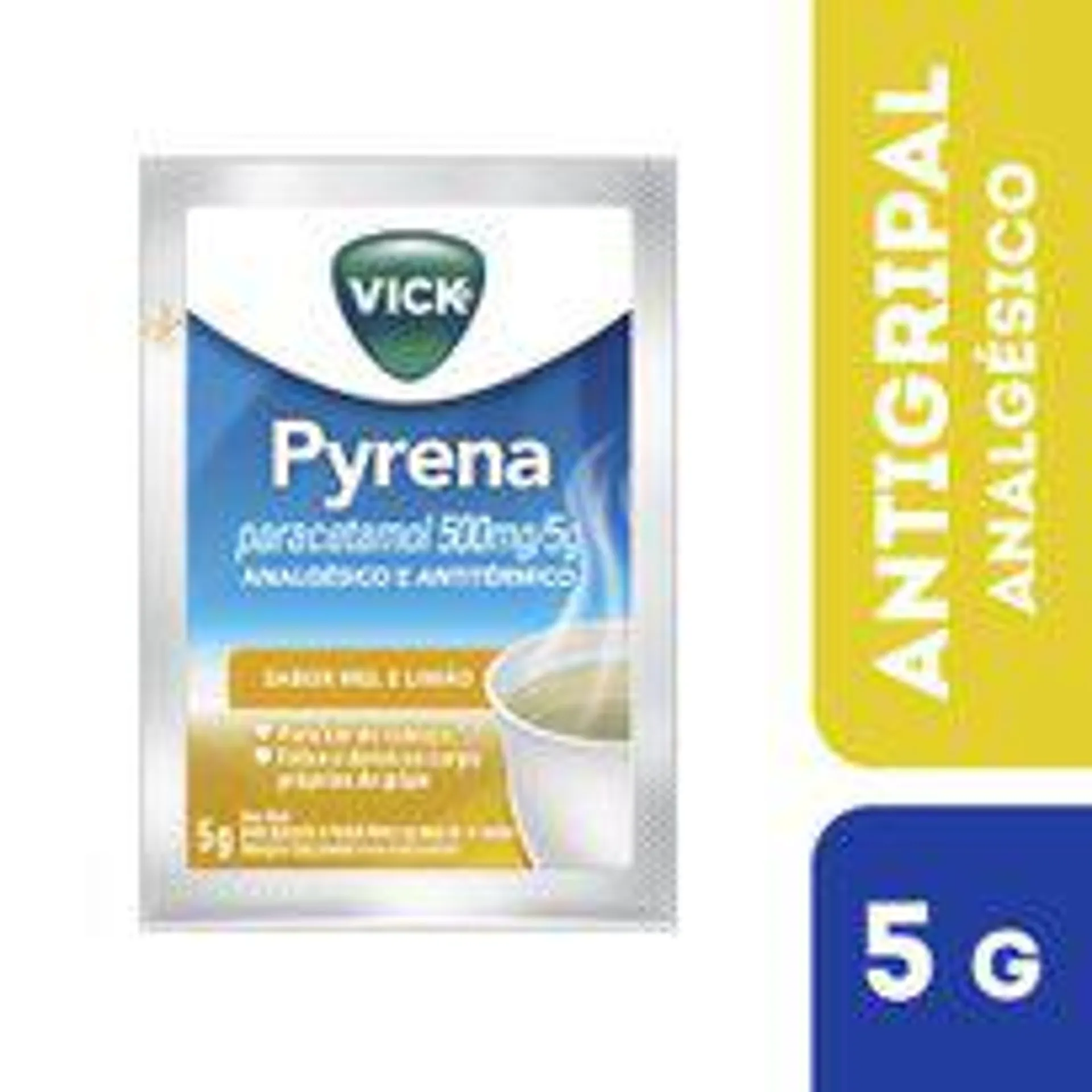 Chá Para Gripe Vick Pyrena Sabor Mel E Limão 5g