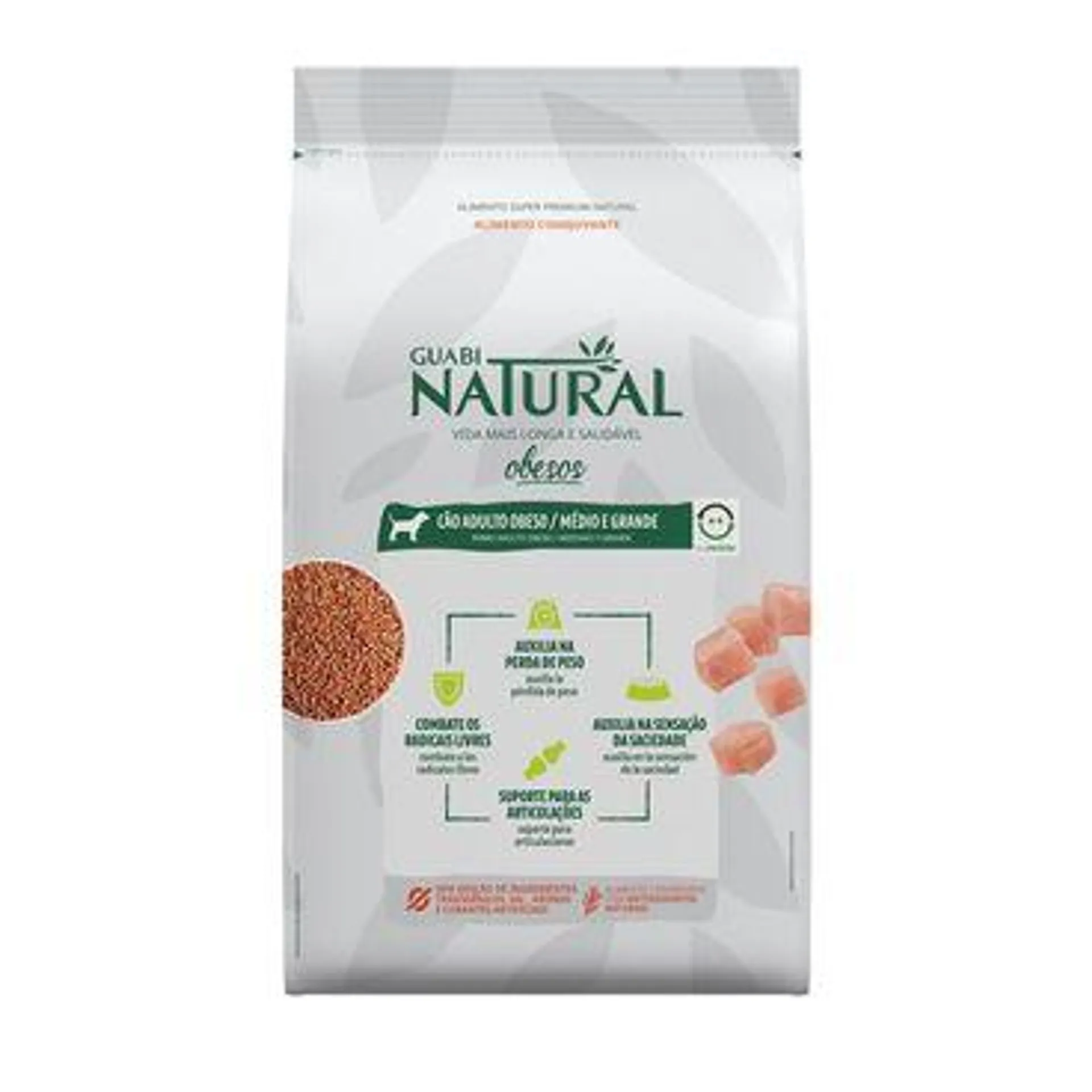 Ração Guabi Natural Cães Obesos Portes Médio e Grande 2,5 kg