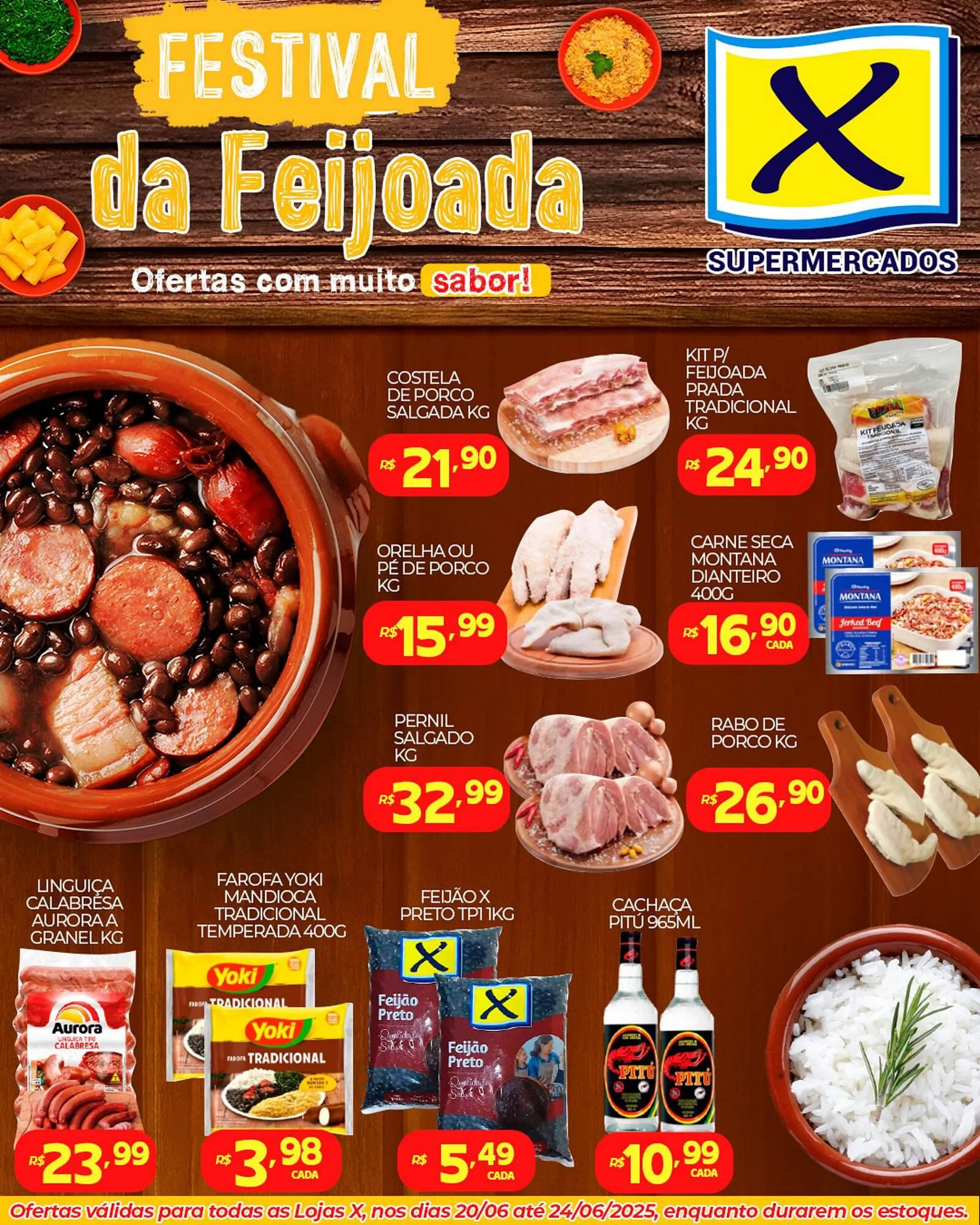 Encarte de Catálogo X Supermercados 20 de junho até 24 de junho 2025 - Pagina 1