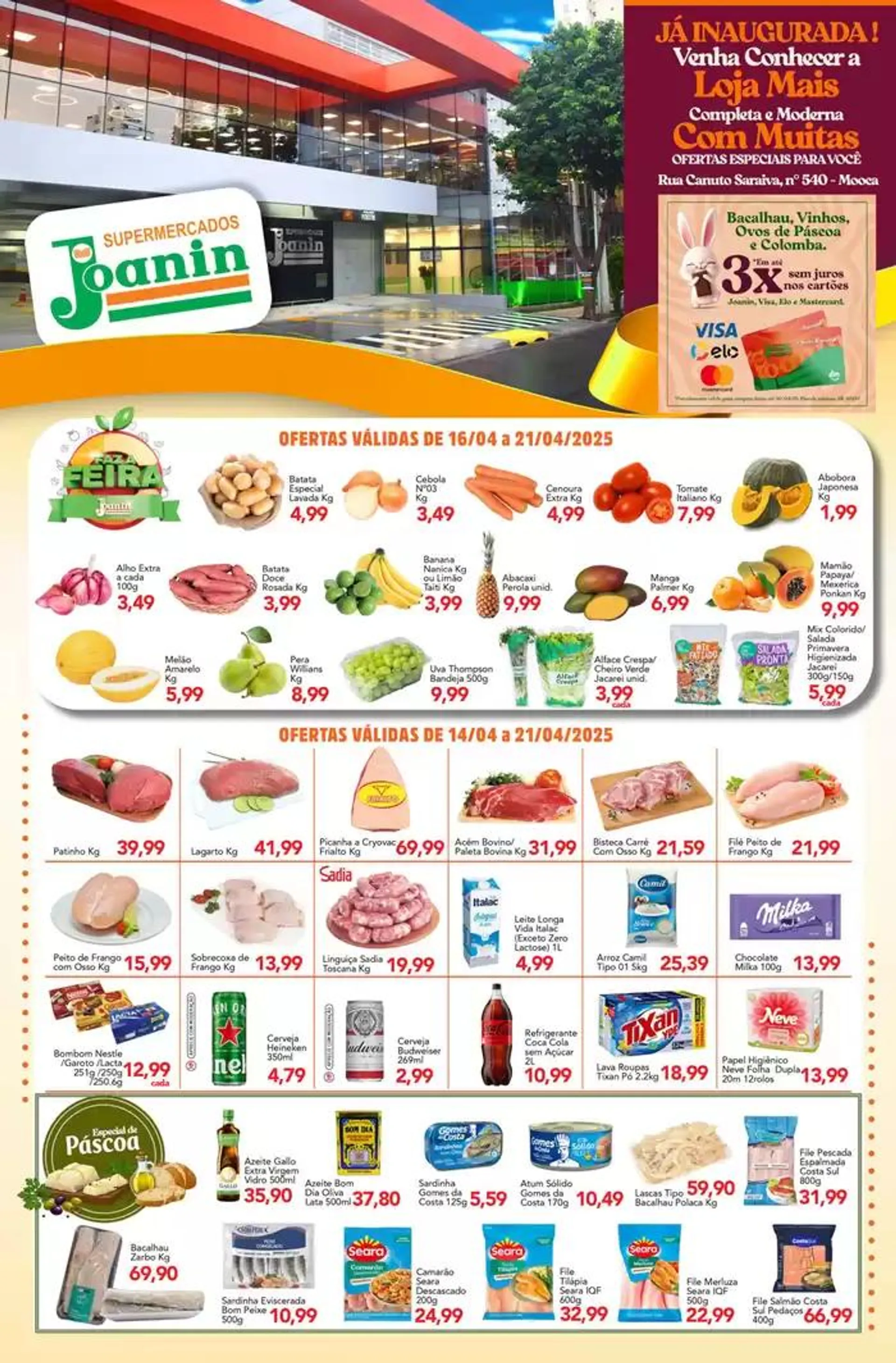 Encarte de Encarte Supermercados Joanin 17 de abril até 21 de abril 2025 - Pagina 1