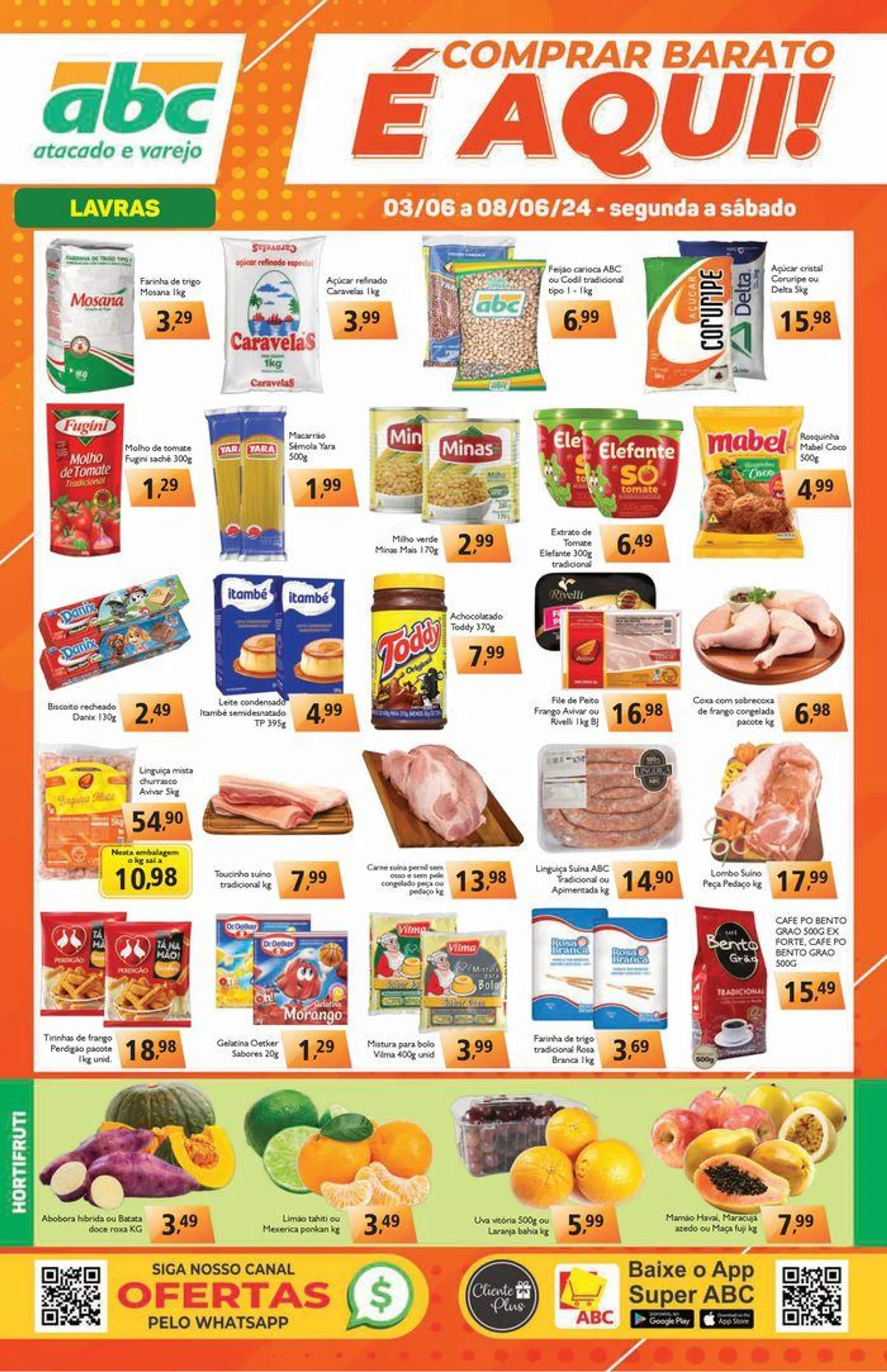 Encarte de Ofertas da Semana Atacados - Lavras Supermercados ABC  3 de junho até 8 de junho 2024 - Pagina 1
