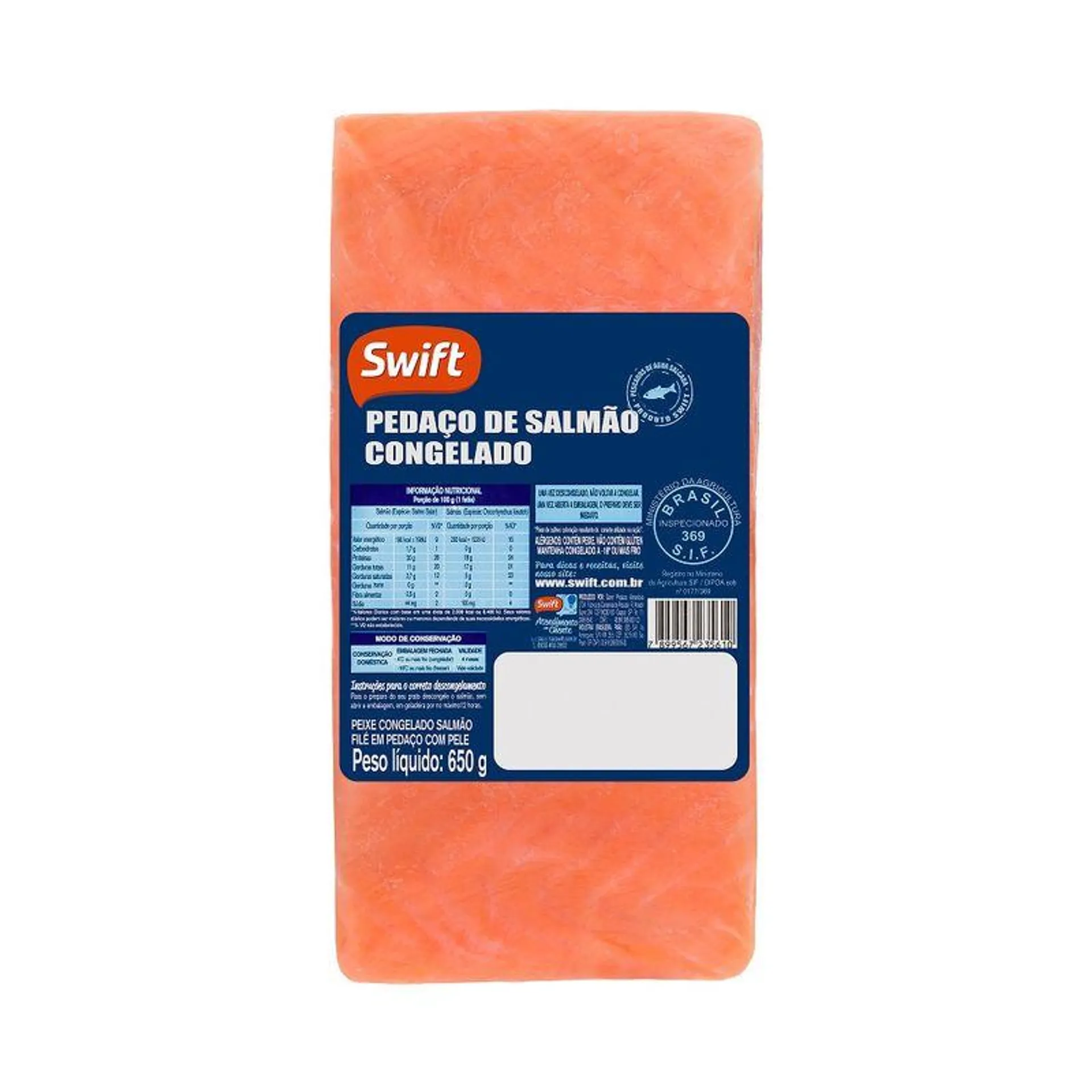 Peixe Salmão Swift Lombo 650g