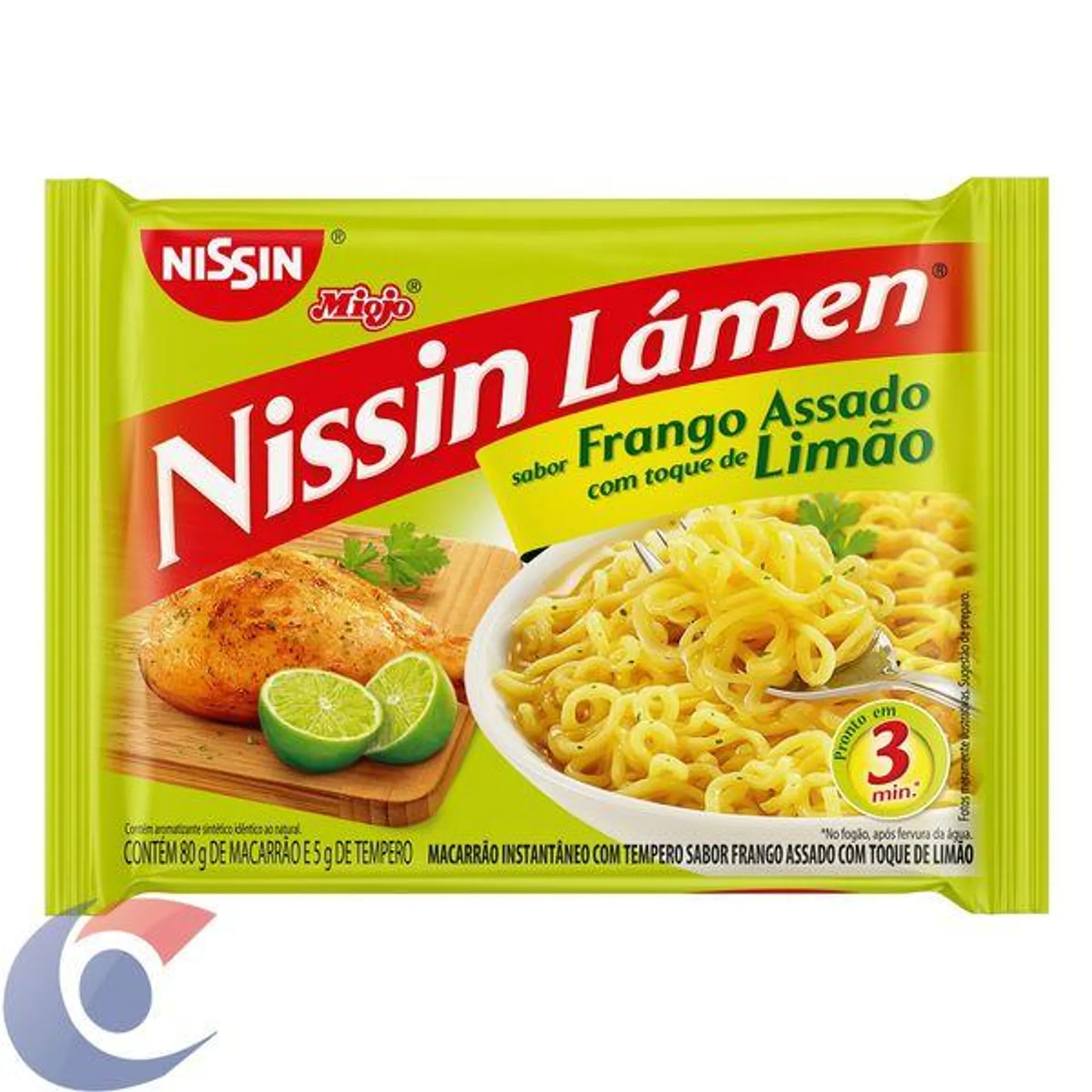 Macarrão Instantâneo Nissin Lámen Frango Assado Toque De Limão 85g