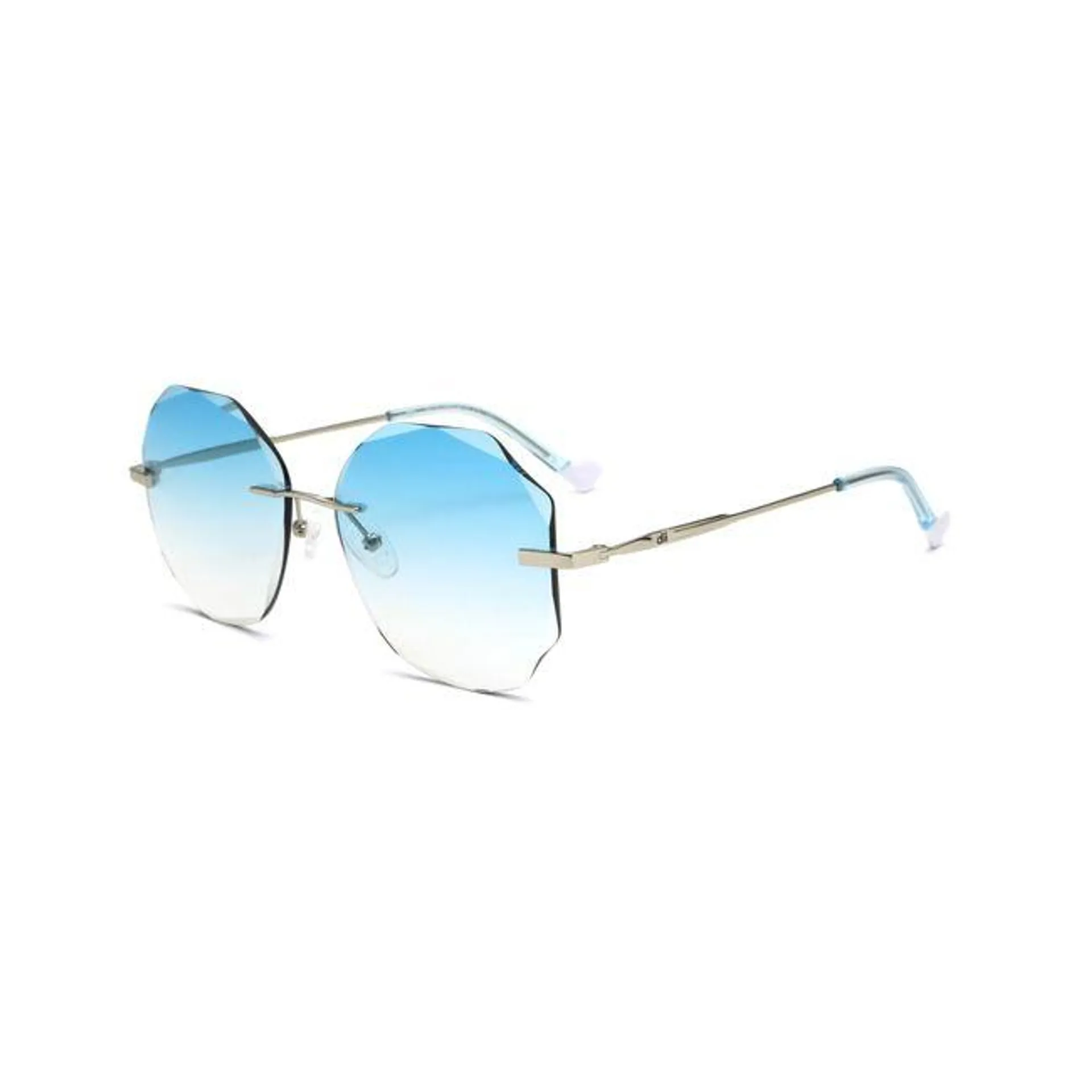Óculos de sol Dii Collection, modelo 1 9015, cor Azul e Prata, tamanho 57