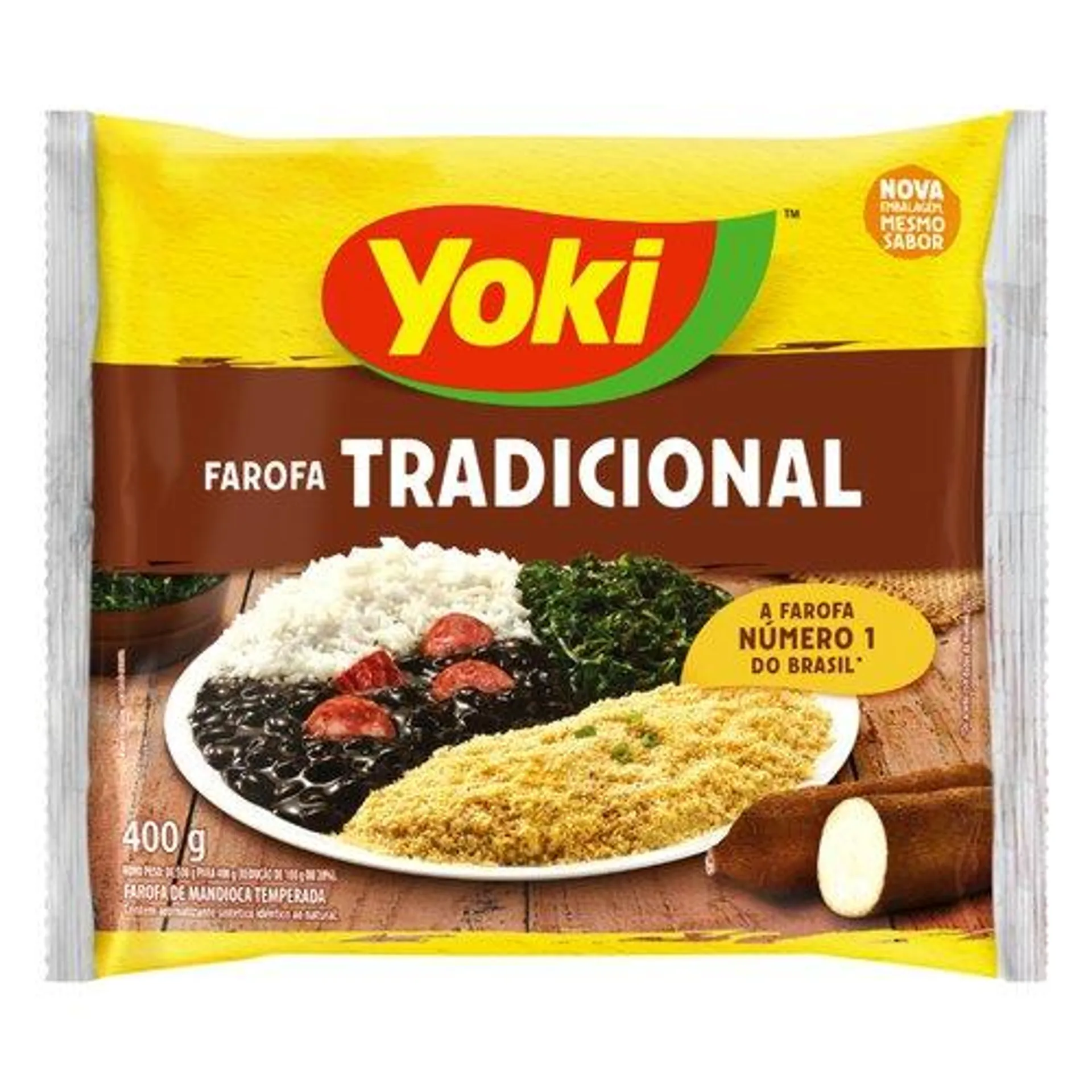 Farofa De Mandioca Yoki Temperada 400g