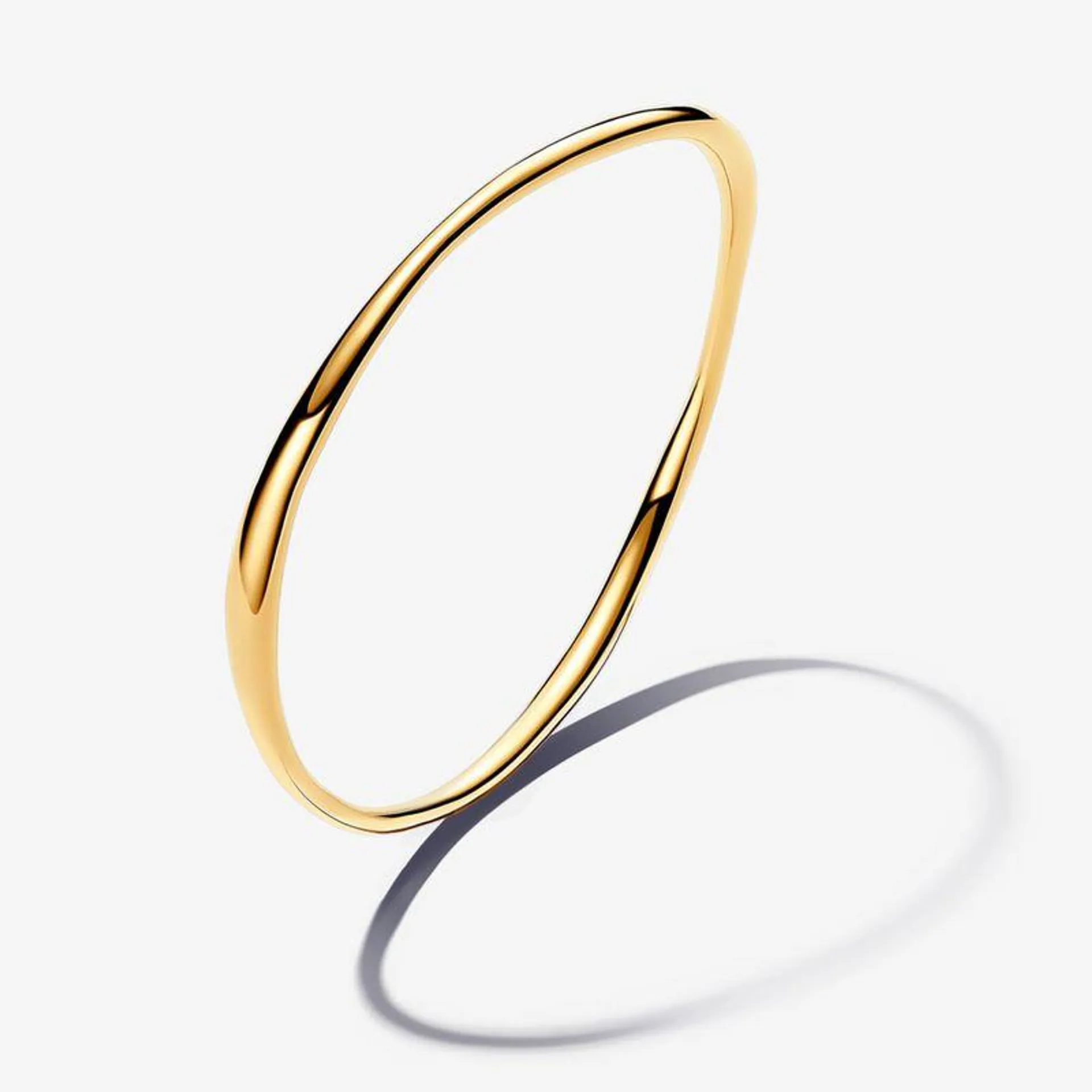 Bracelete De Ouro Rigido Ondulado
