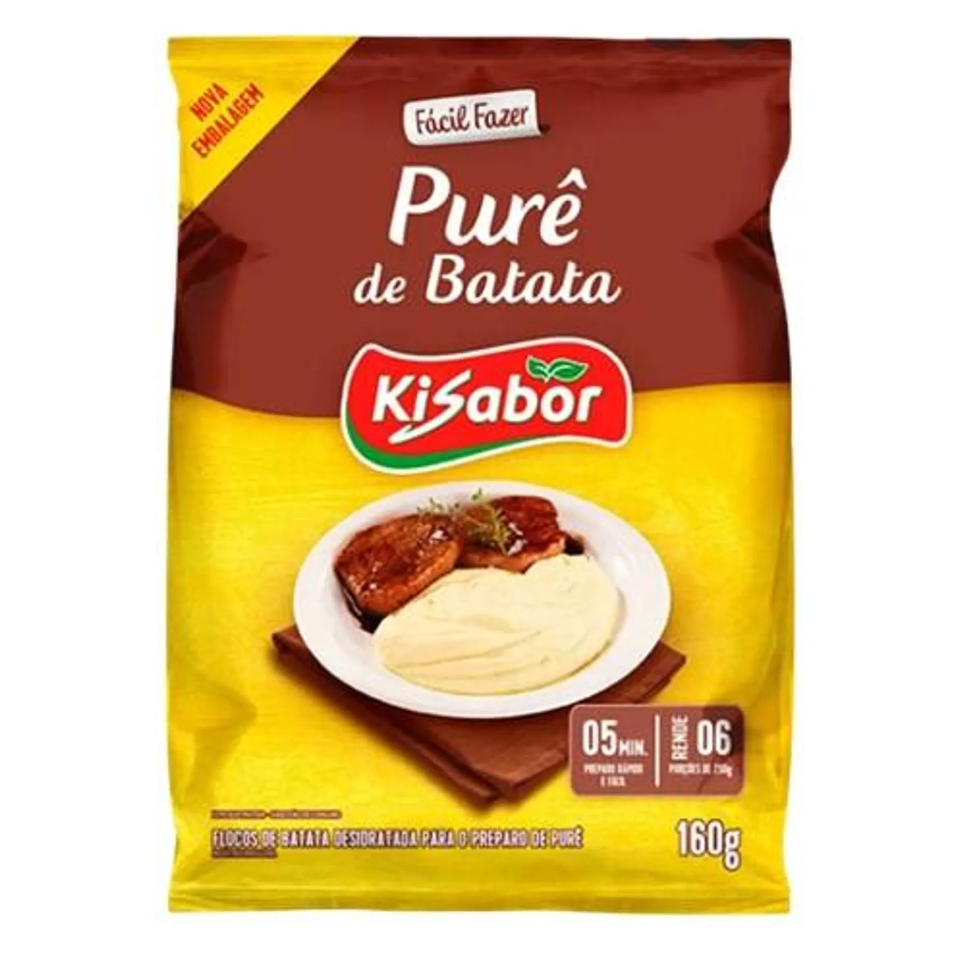 Purê de Batatas Instantânea Kisabor 160G