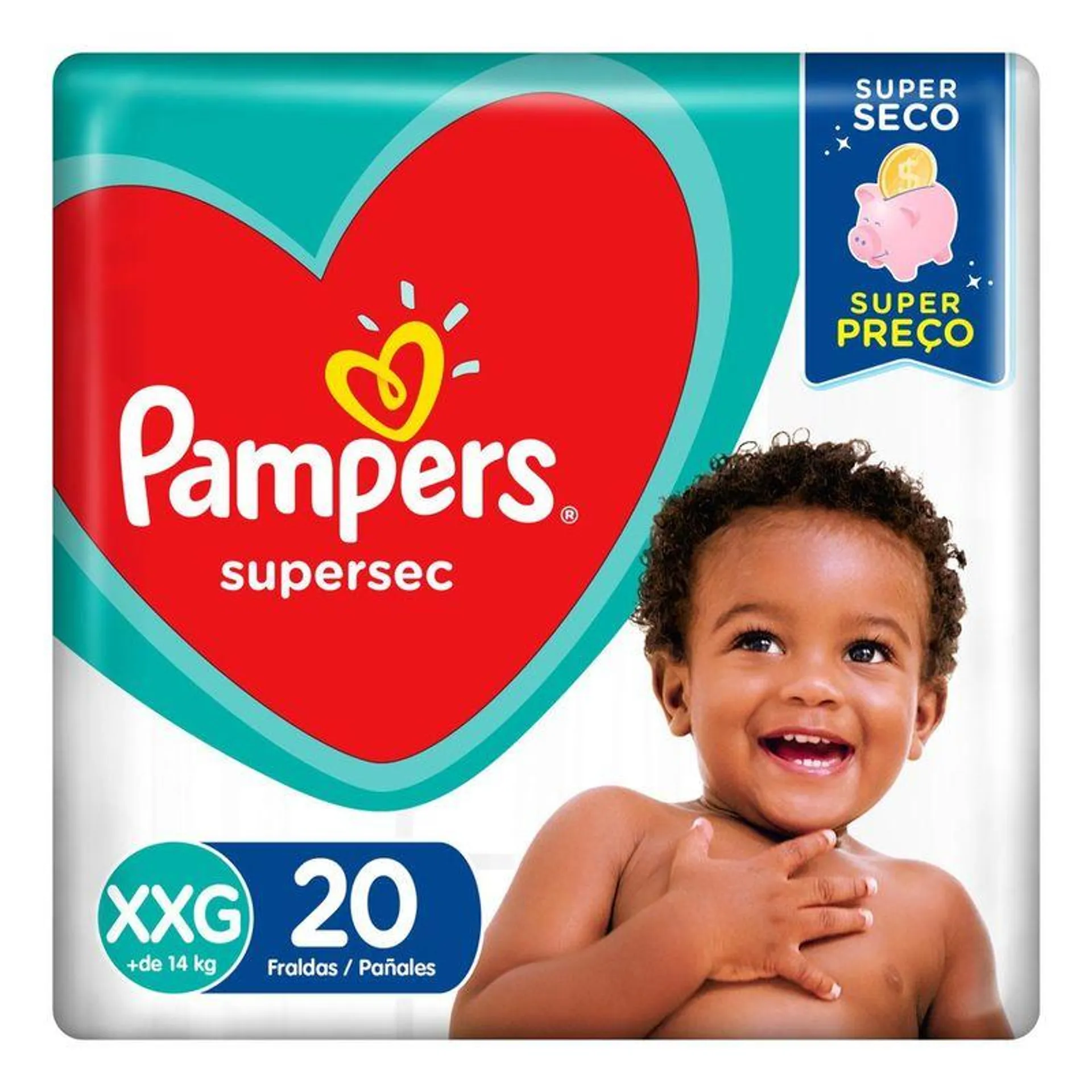 Fralda Super Sec XXG Pampers com 20 unidades