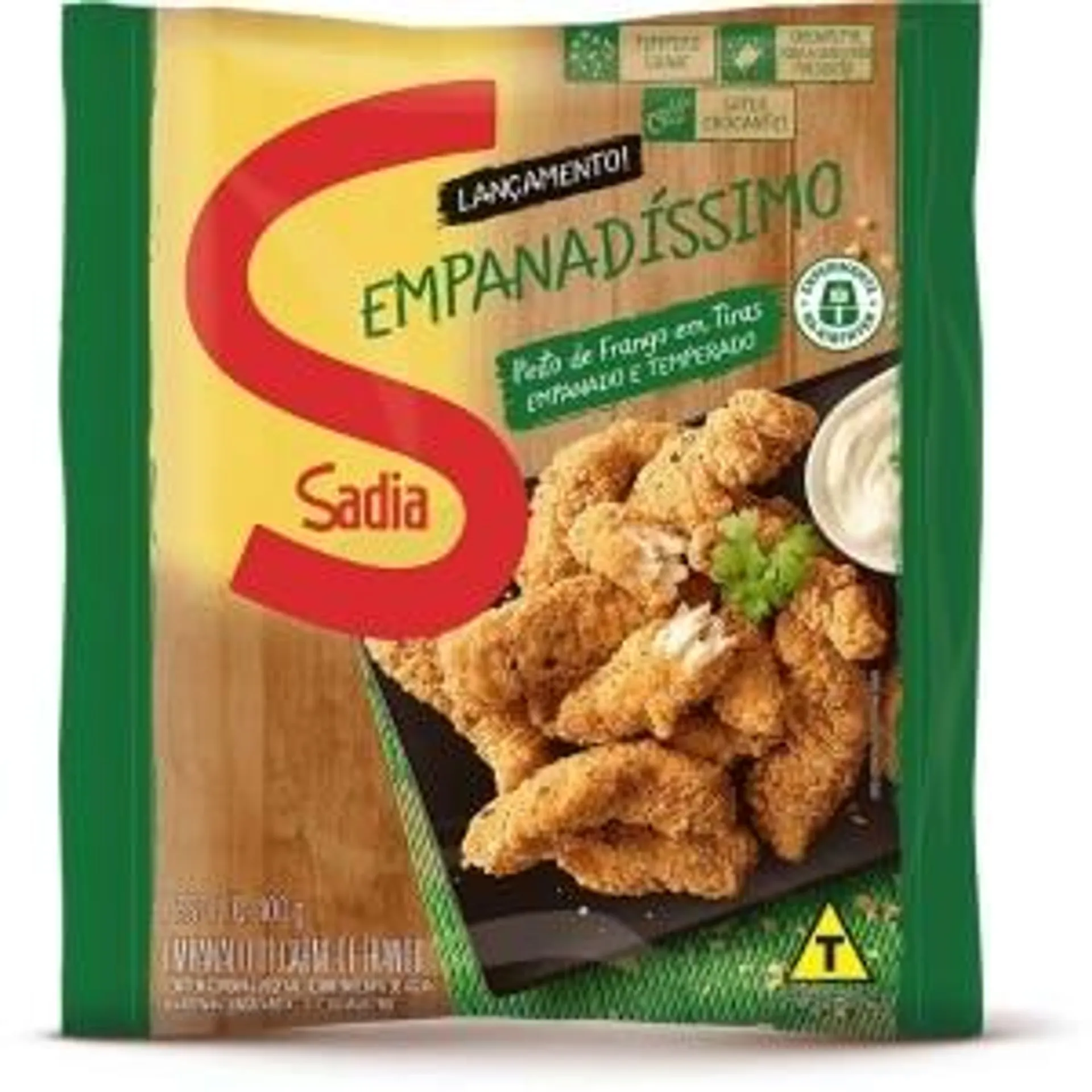 Peito de Frango em Tiras Empanado e Temperado Sadia Empanadíssimo 400g