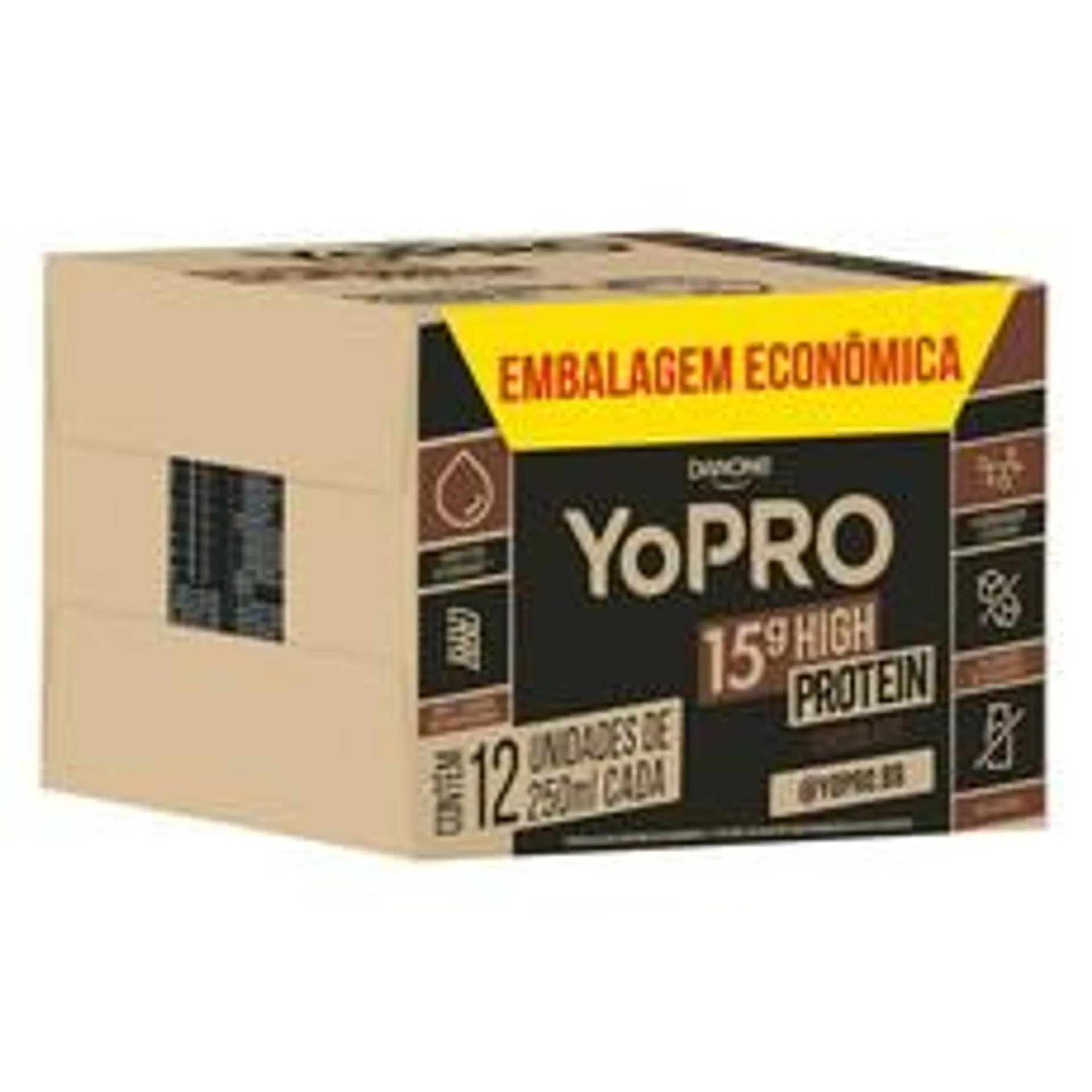 Pack Yopro Uht Chocolate 12 Un 250ml