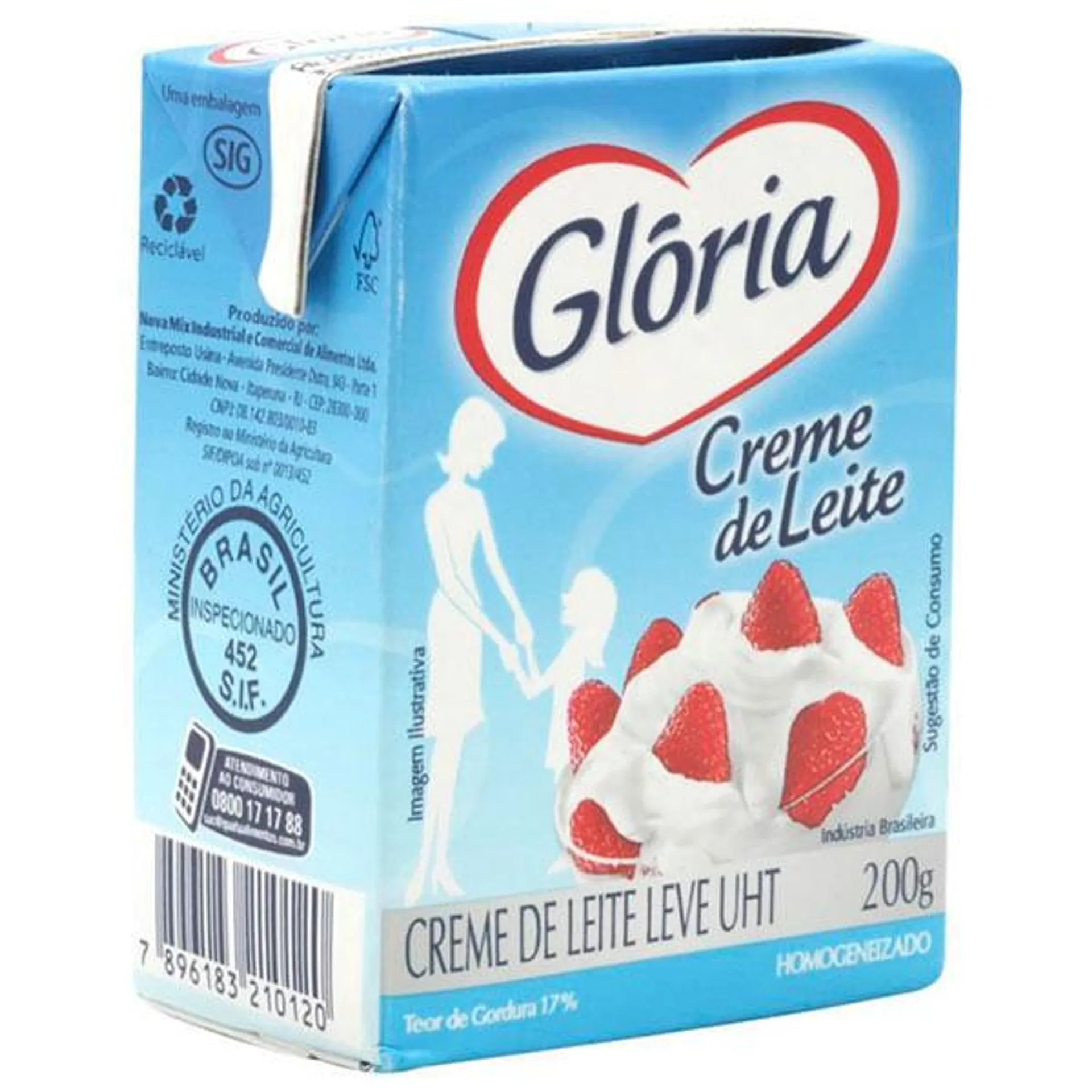 Creme de Leite Glória 200g (tetra pack)