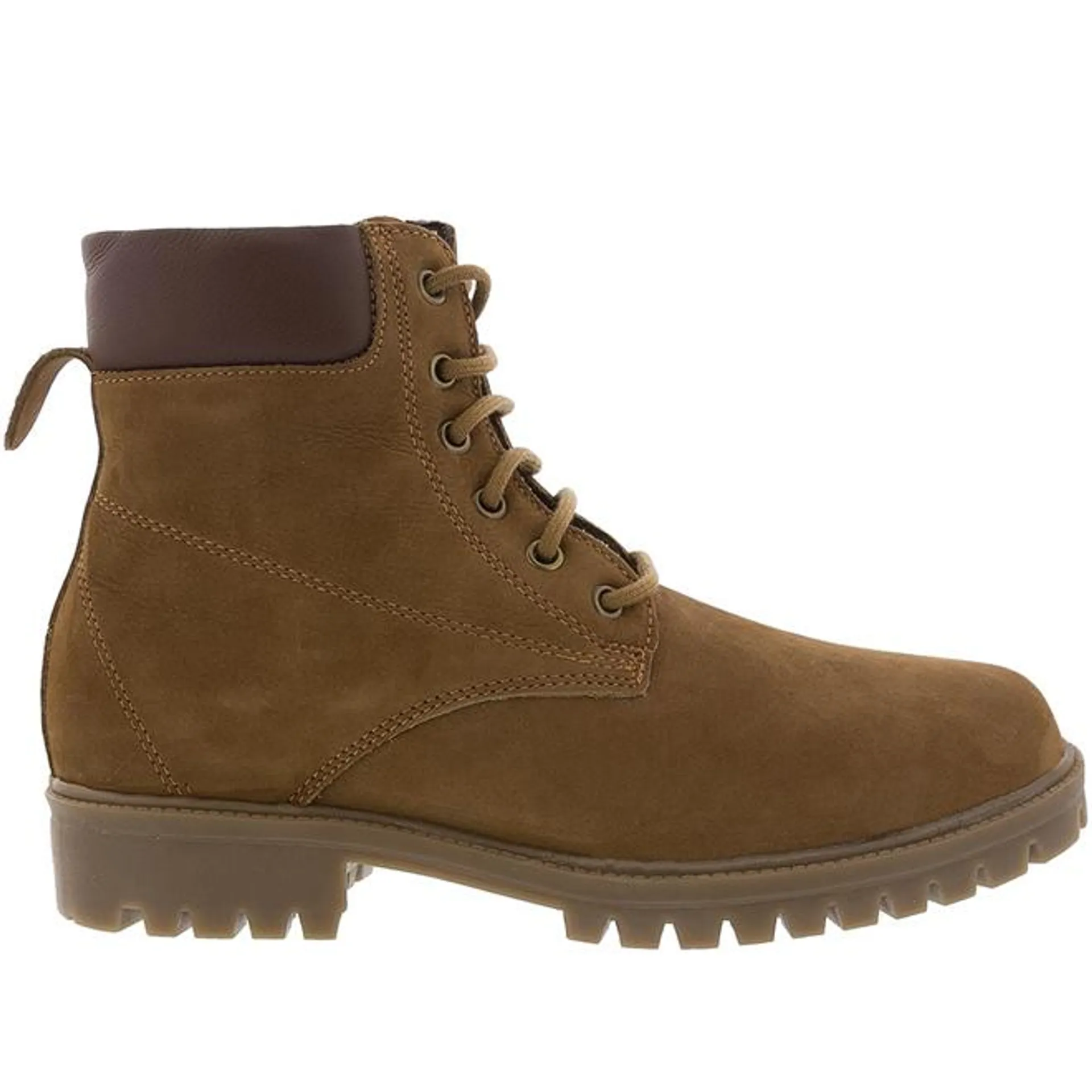 Bota Coturno Bow River Tratorado Nobuck Caramelo