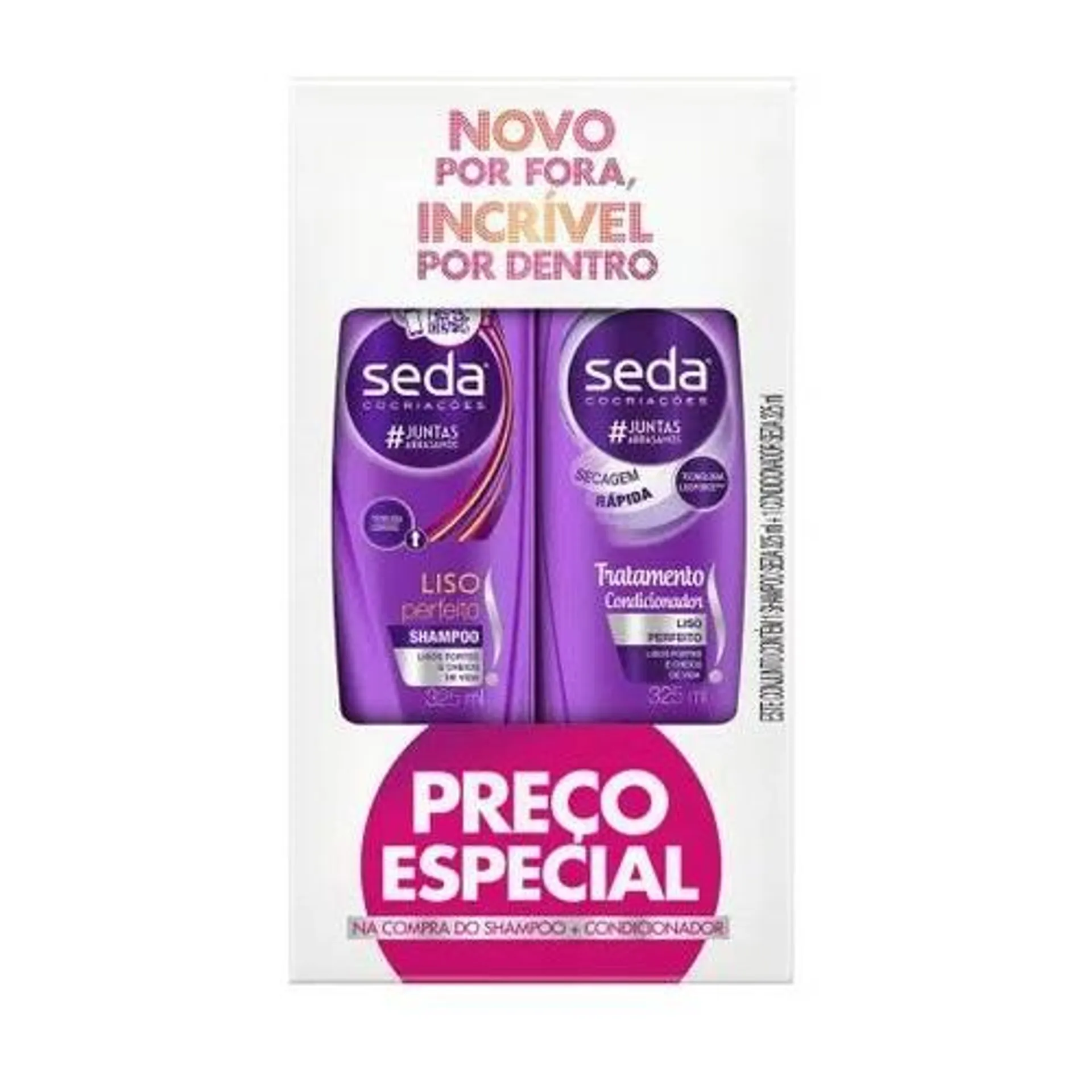 Kit Shampoo + Condicionador Seda Cocriações Liso Perfeito 325ml