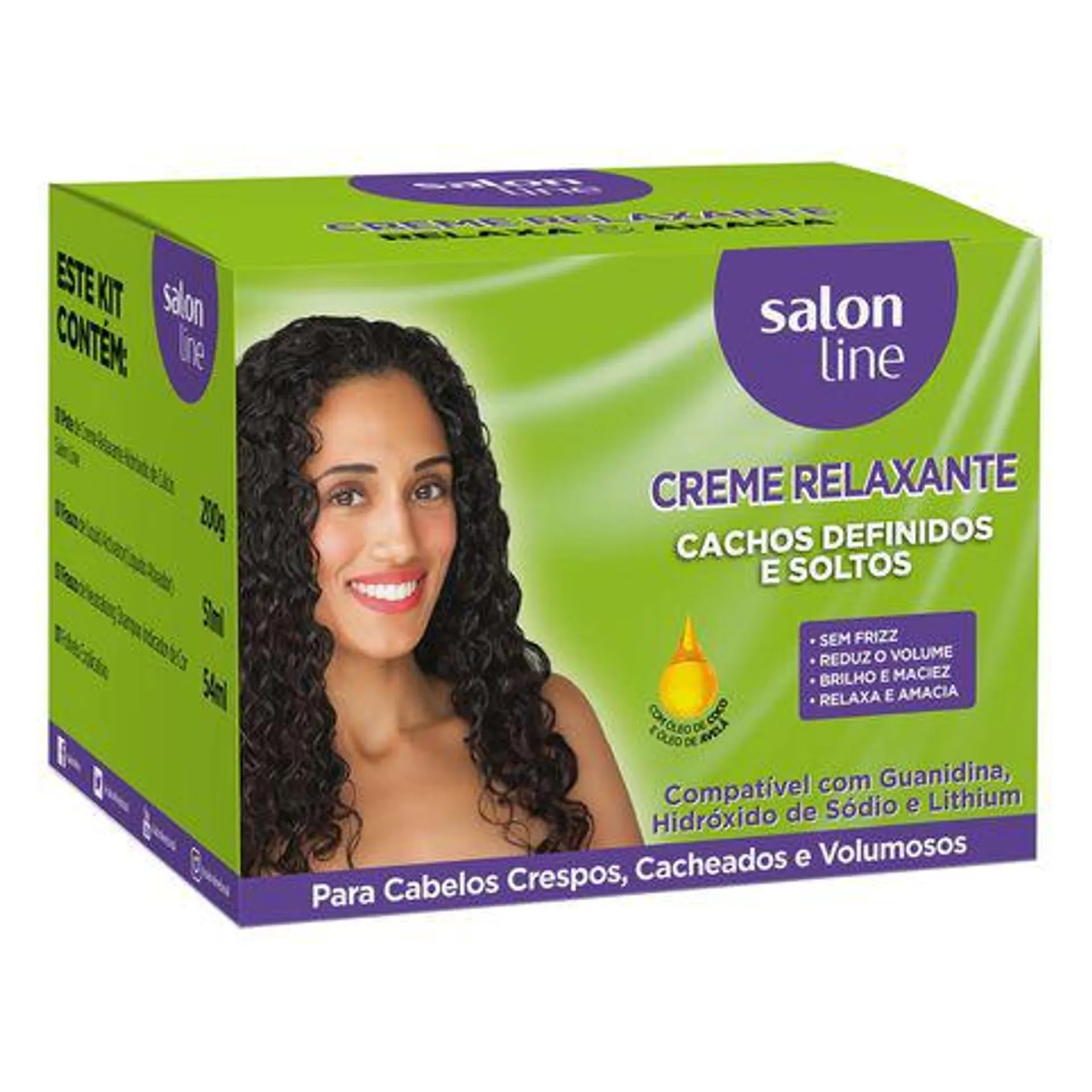 Creme Relaxante Salon Line Cachos Definidos e Soltos 200g