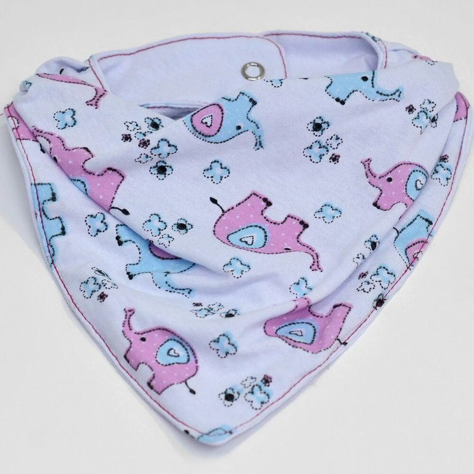 Babador Bandana Estilo Elefante Rosa