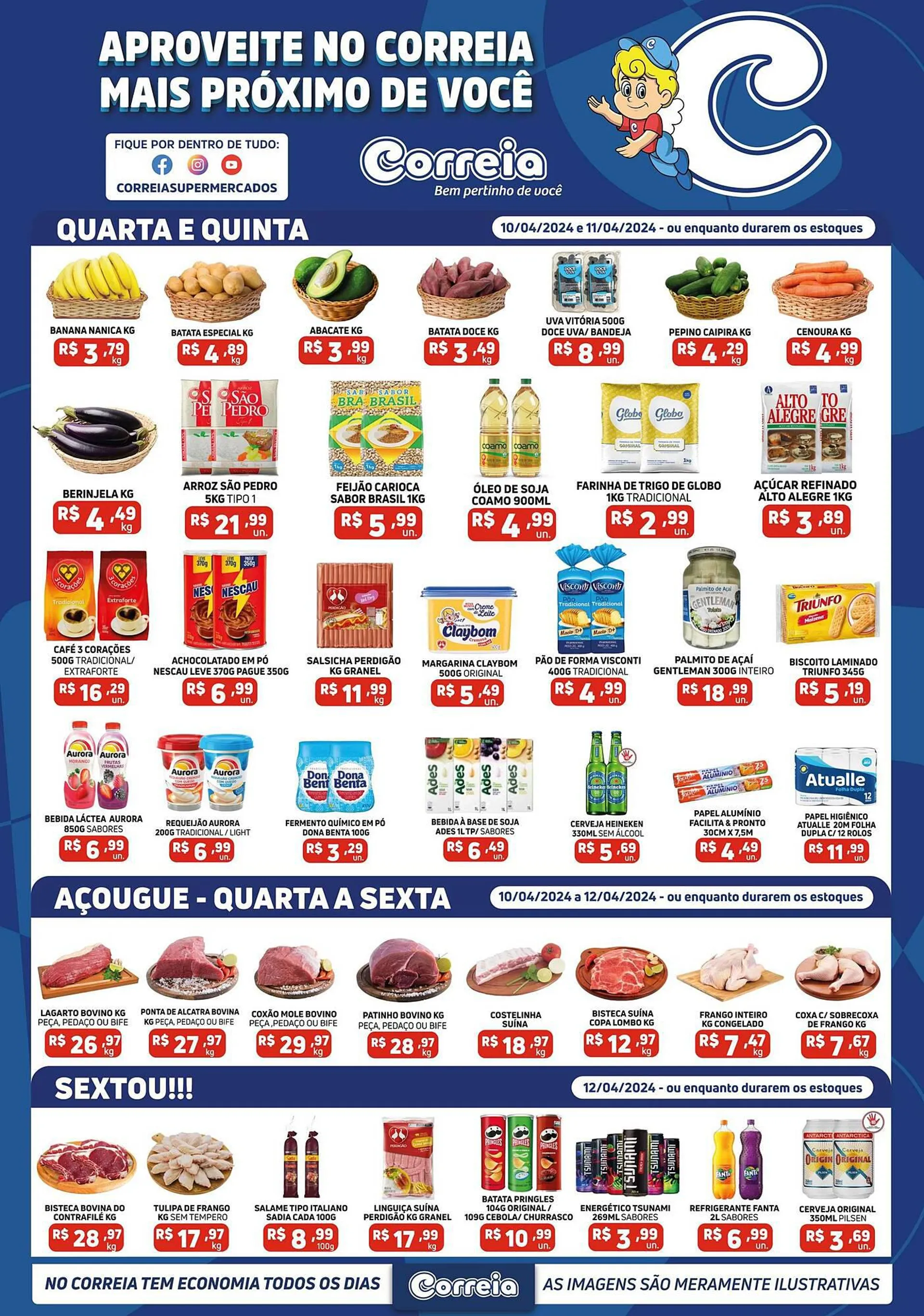 Encarte de Catálogo Supermercados Correia 10 de abril até 16 de abril 2024 - Pagina 