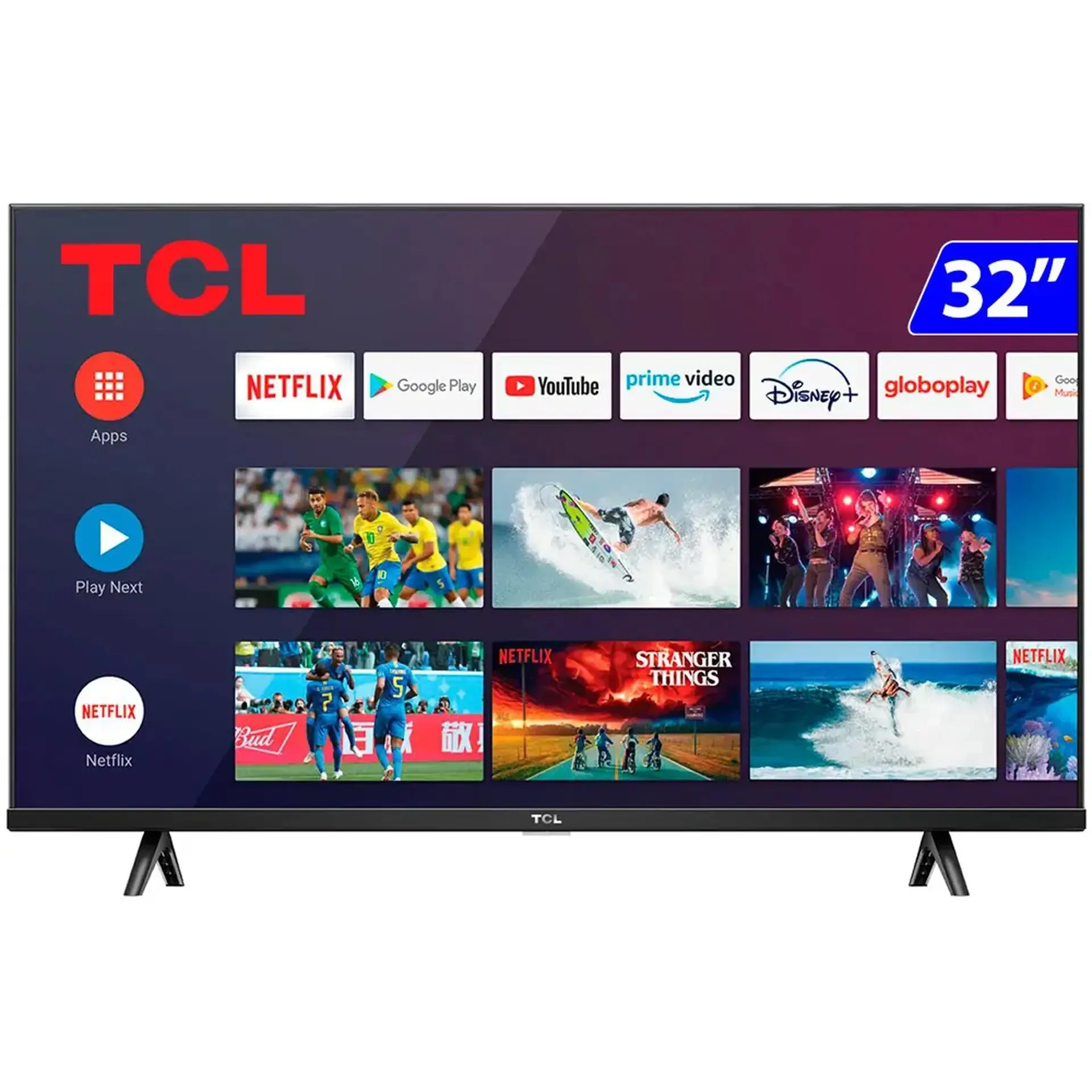 Smart TV TCL LED 32" HD HDR Wi-Fi Android Comando de Voz 32S615