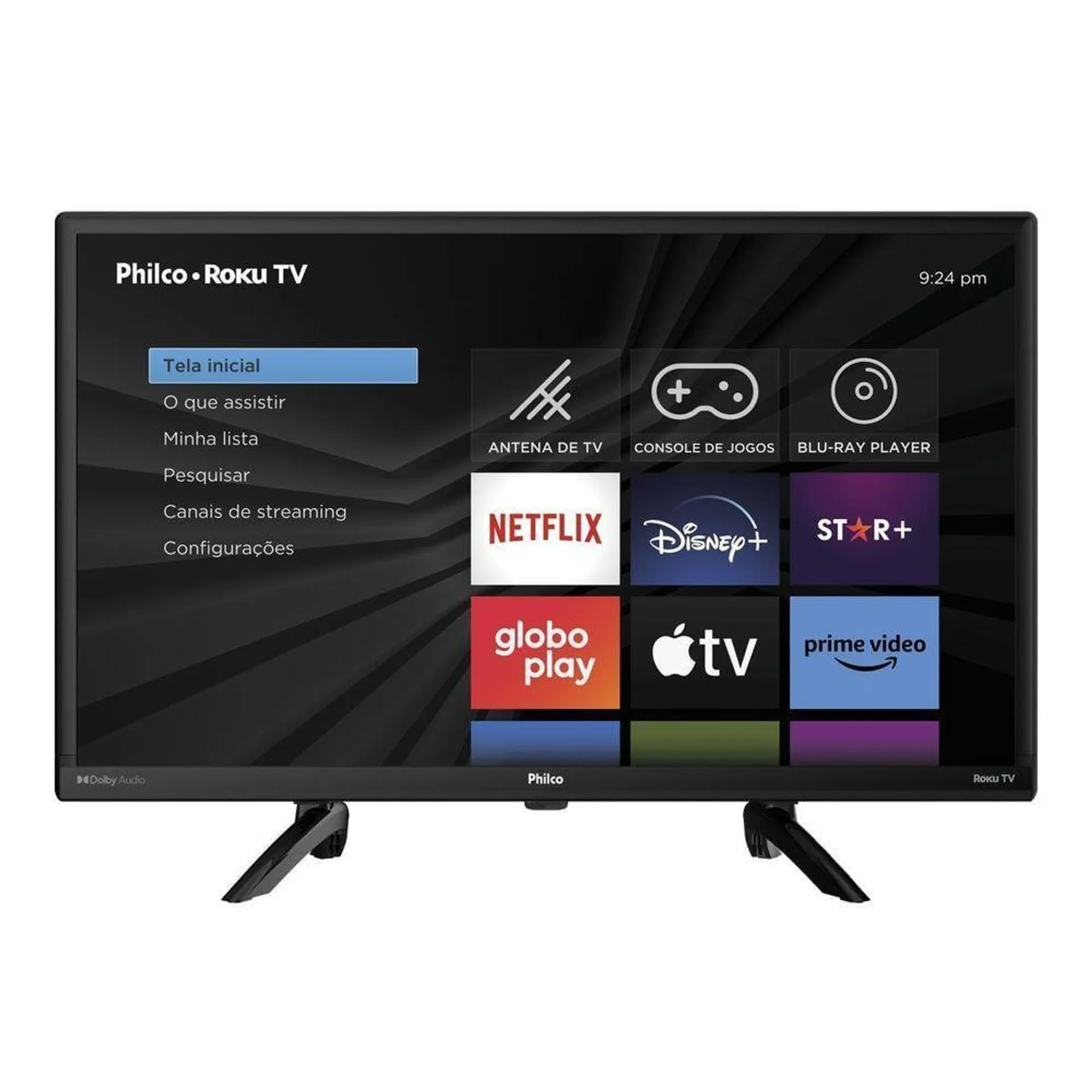 Smart TV 24” Philco PTV24G5YR2CP Roku Tv Dolby Audio Bivolt