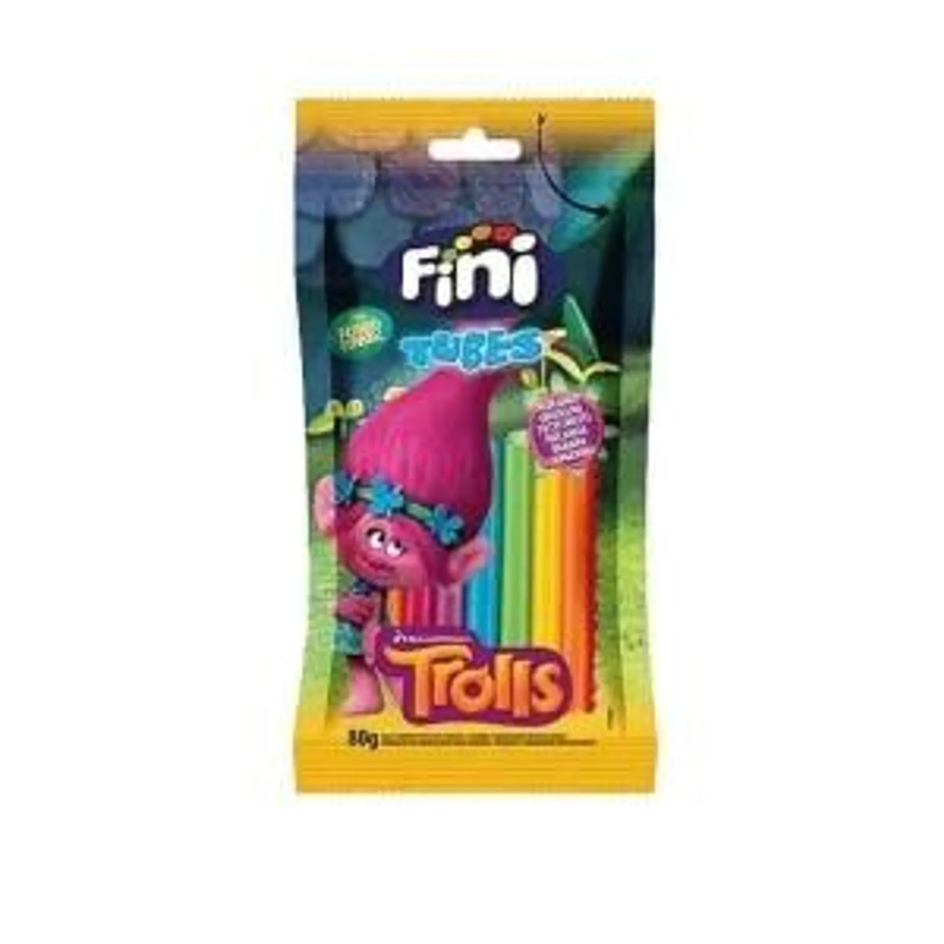 Bala Fini Regaliz Tubes Trolls 80g