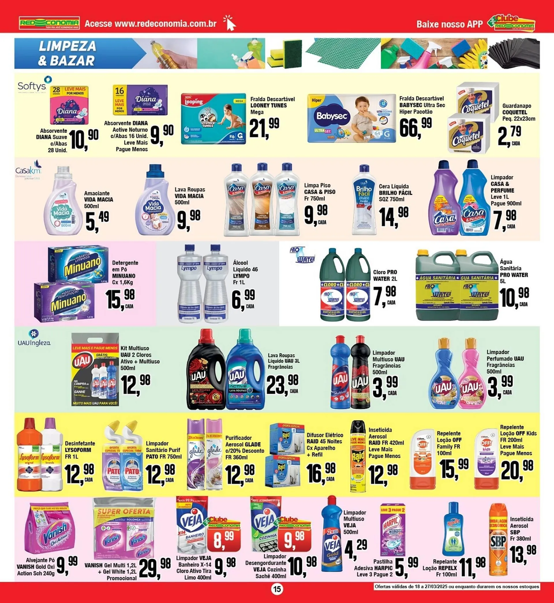 Encarte de Catálogo Rede Economia 18 de março até 27 de março 2025 - Pagina 15