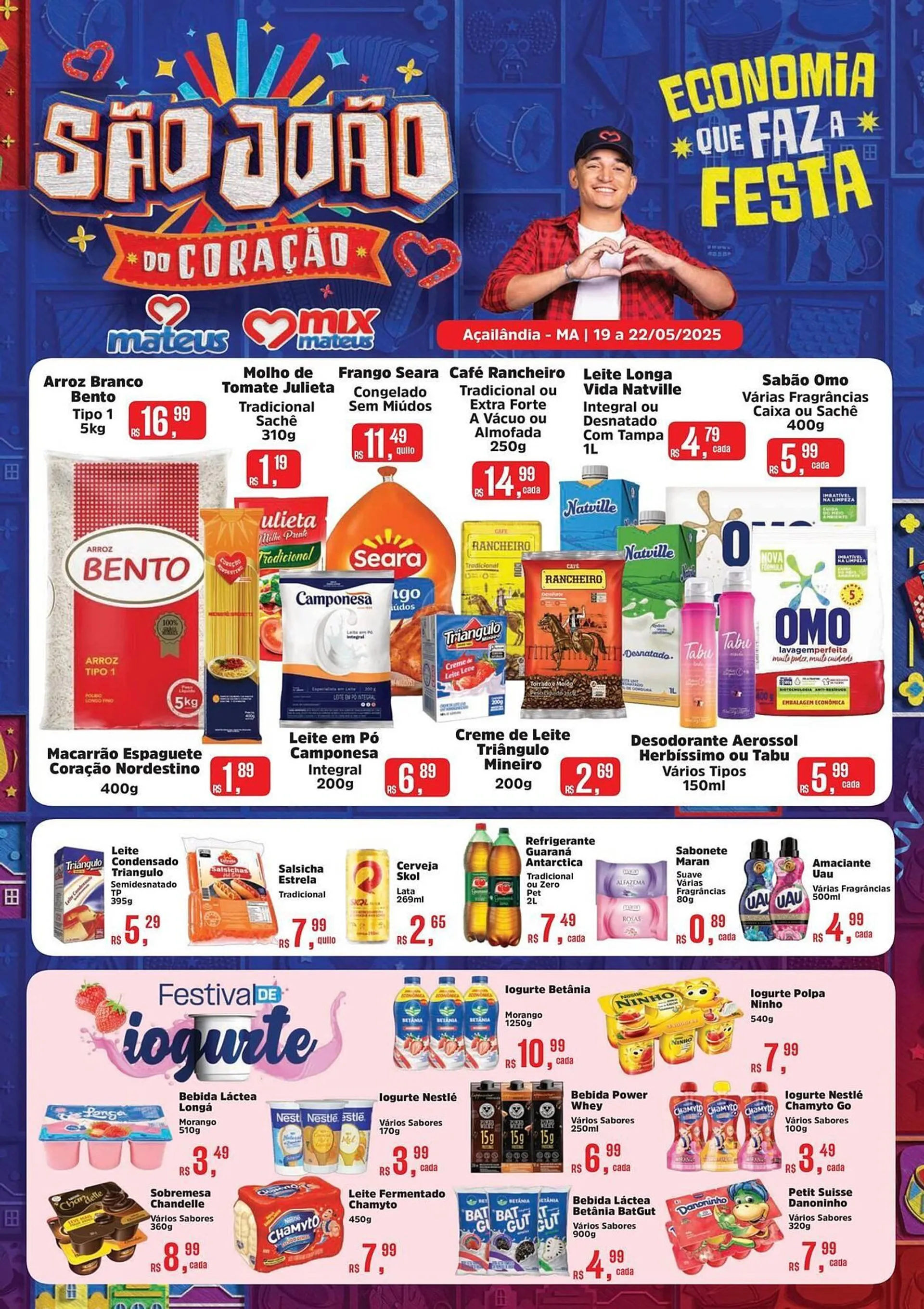 Encarte de Catálogo Supermercados Mateus 19 de maio até 22 de maio 2025 - Pagina 1