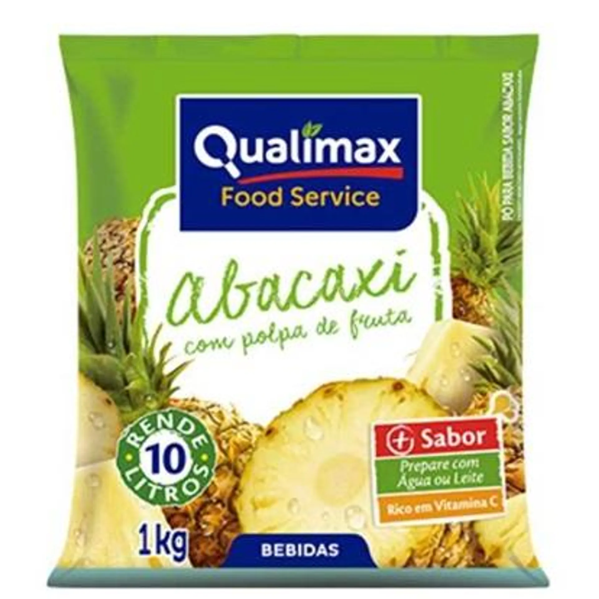 Suco em Pó Abacaxi 1kg 1 UN Qualimax